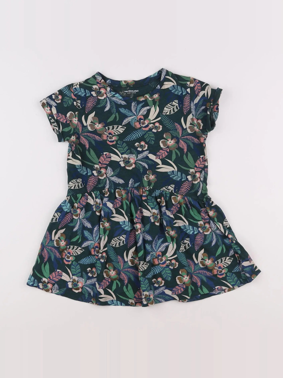 Vertbaudet - robe vert - 5 ans