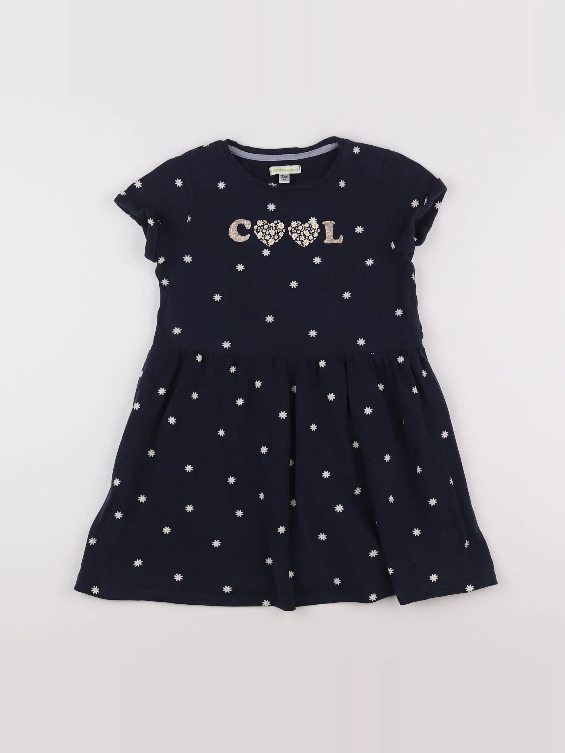 Vertbaudet - robe bleu - 6 ans