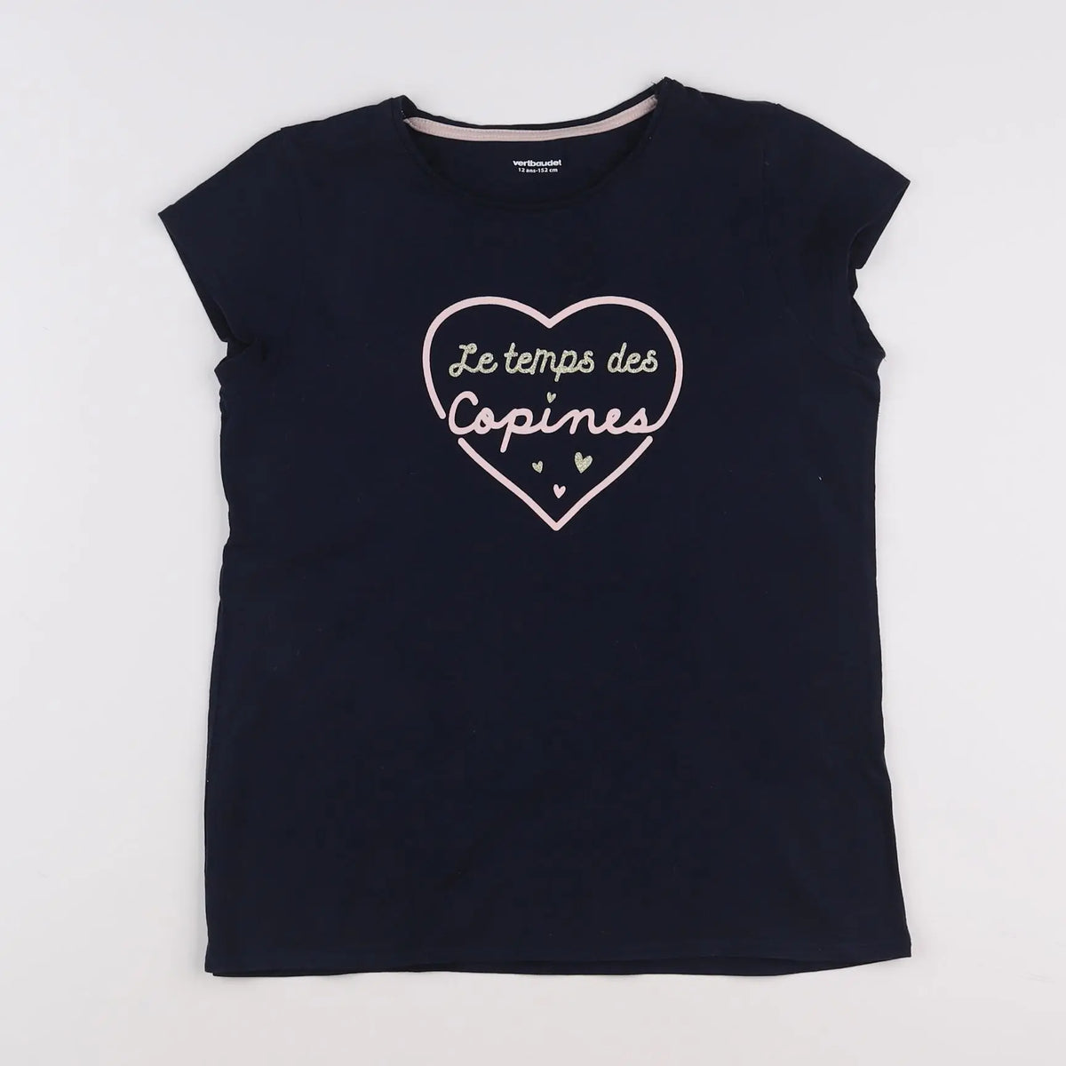 Vertbaudet - tee-shirt bleu - 12 ans