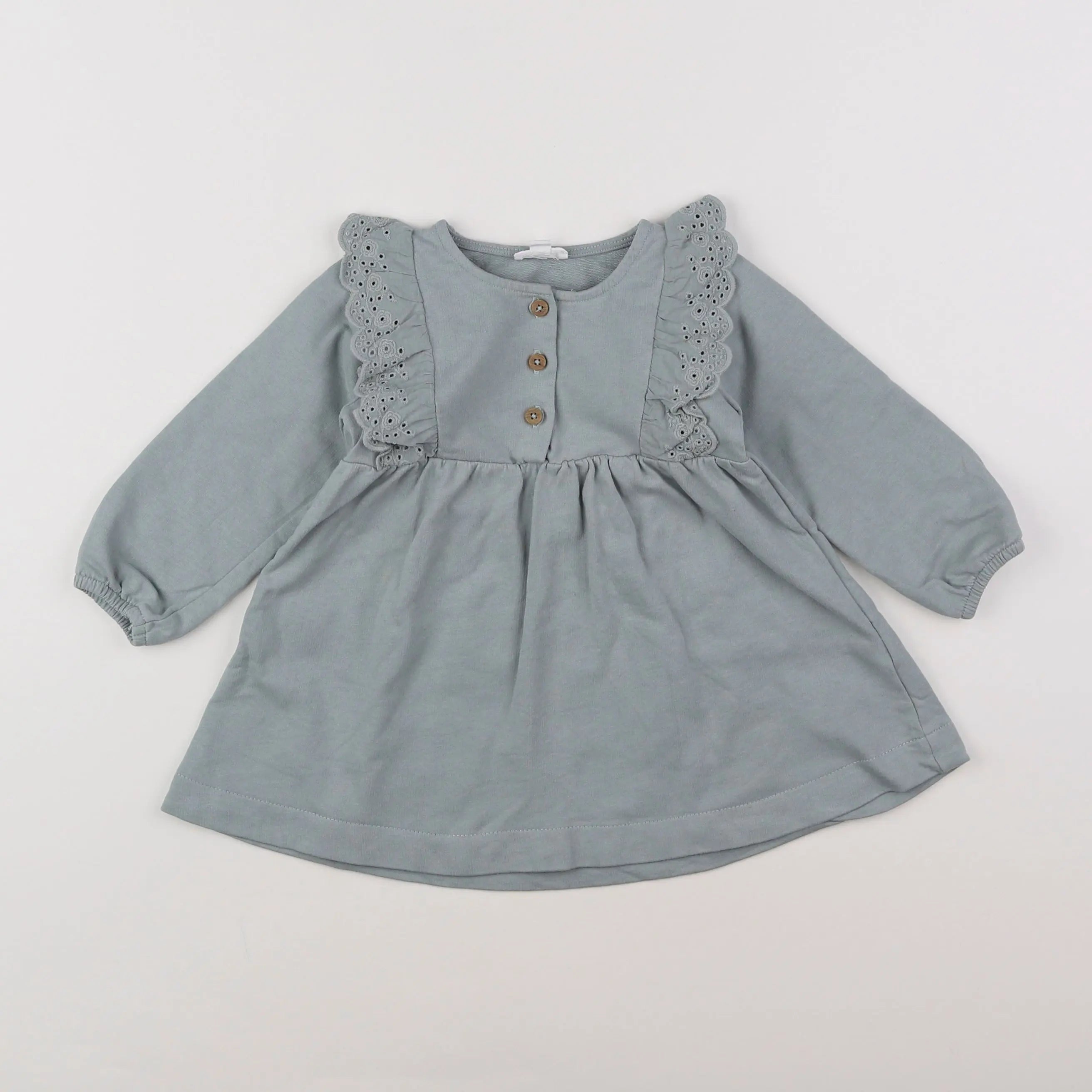 Vertbaudet - robe vert - 18 mois