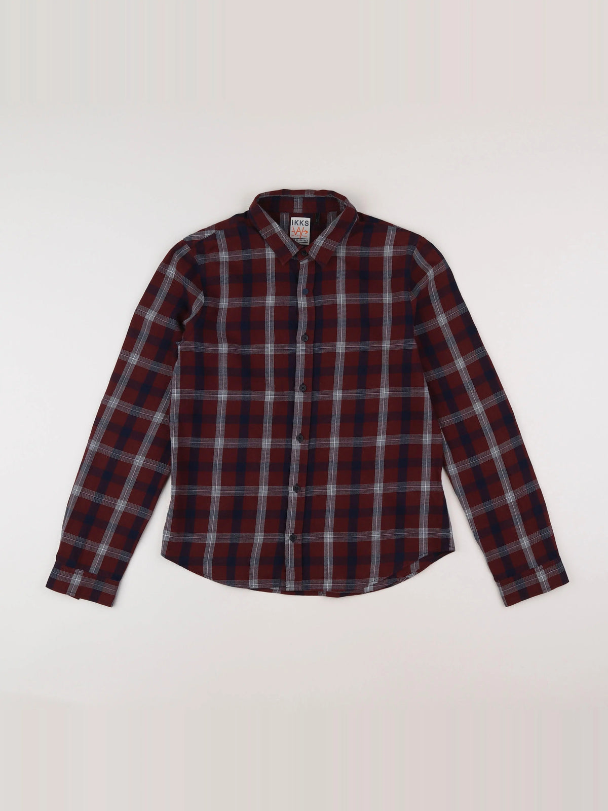 IKKS - chemise rouge, bleu - 14 ans