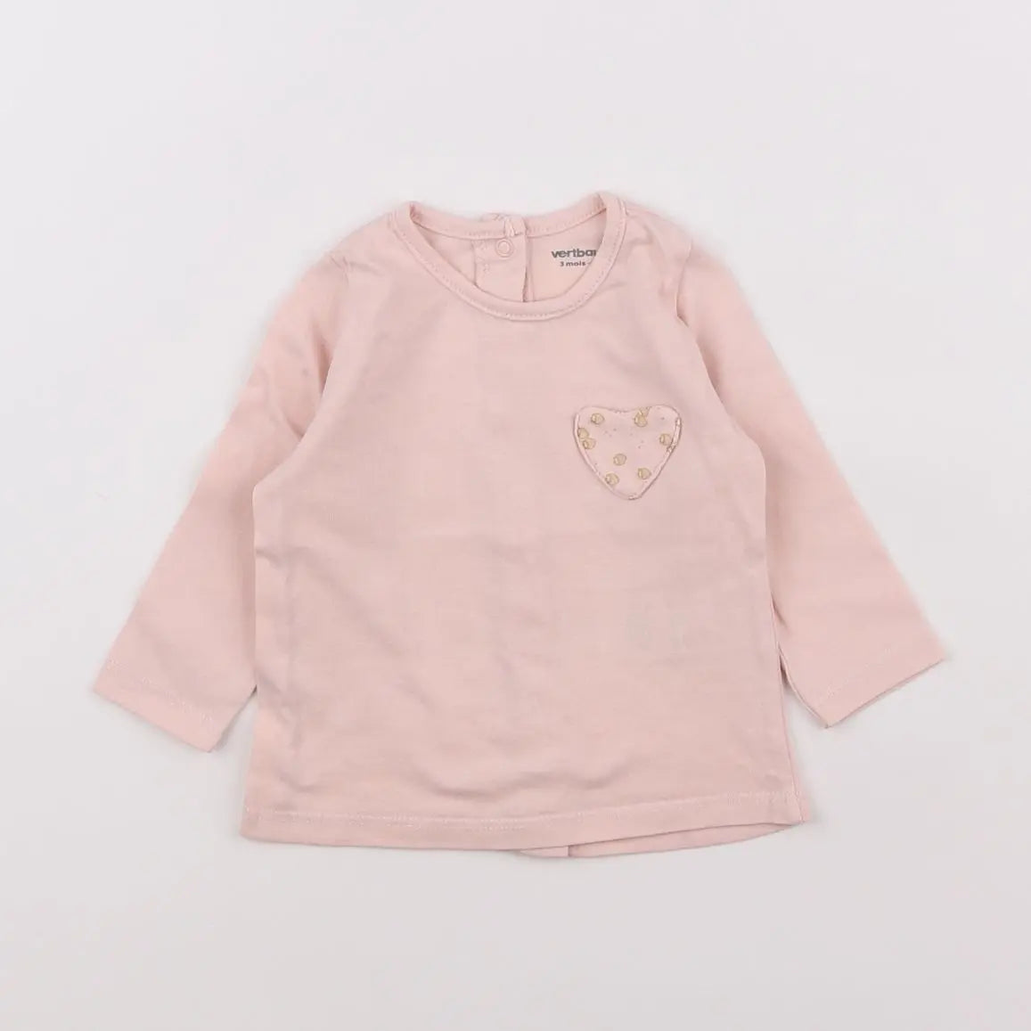 Vertbaudet - tee-shirt rose - 3 mois