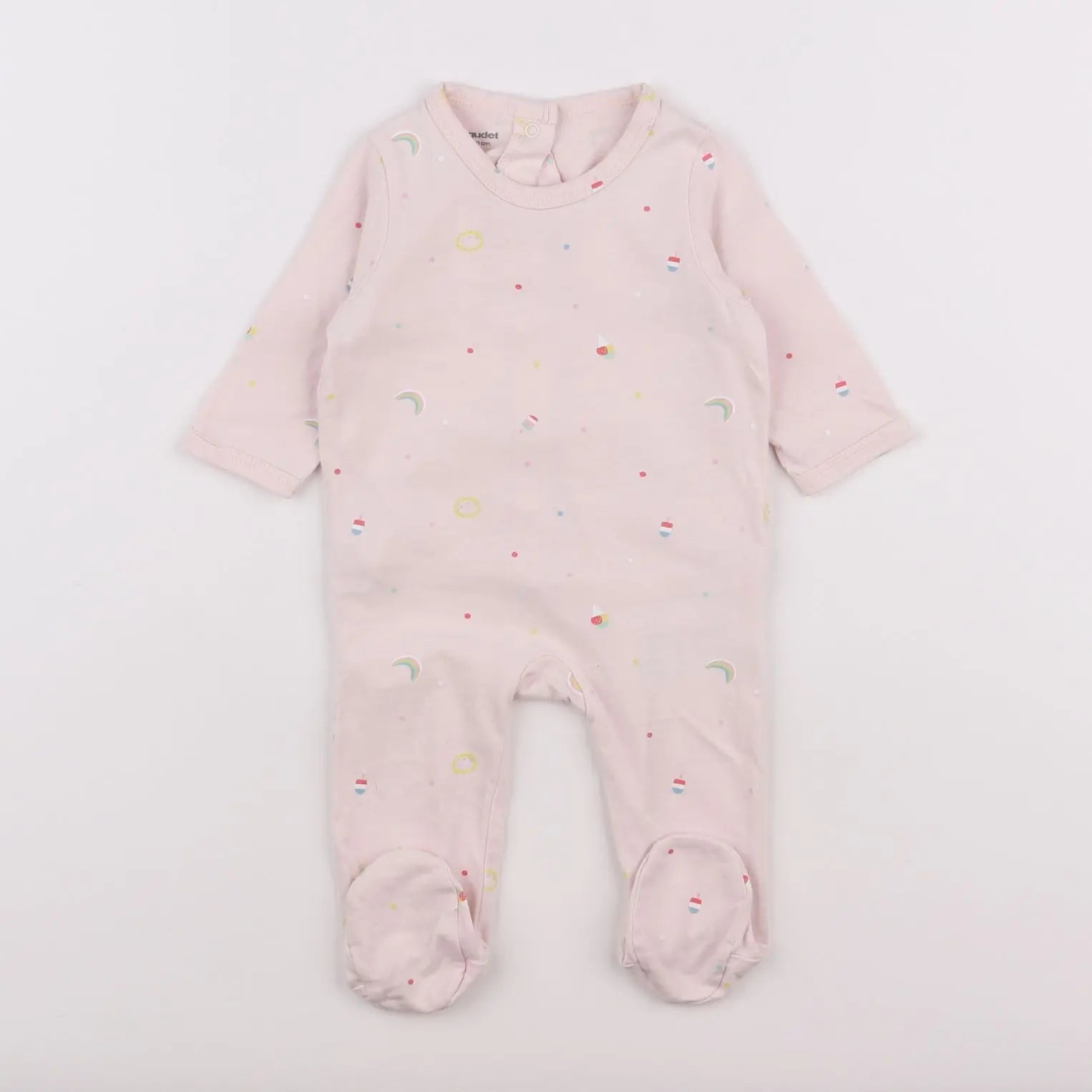 Vertbaudet - pyjama coton rose - 3 mois