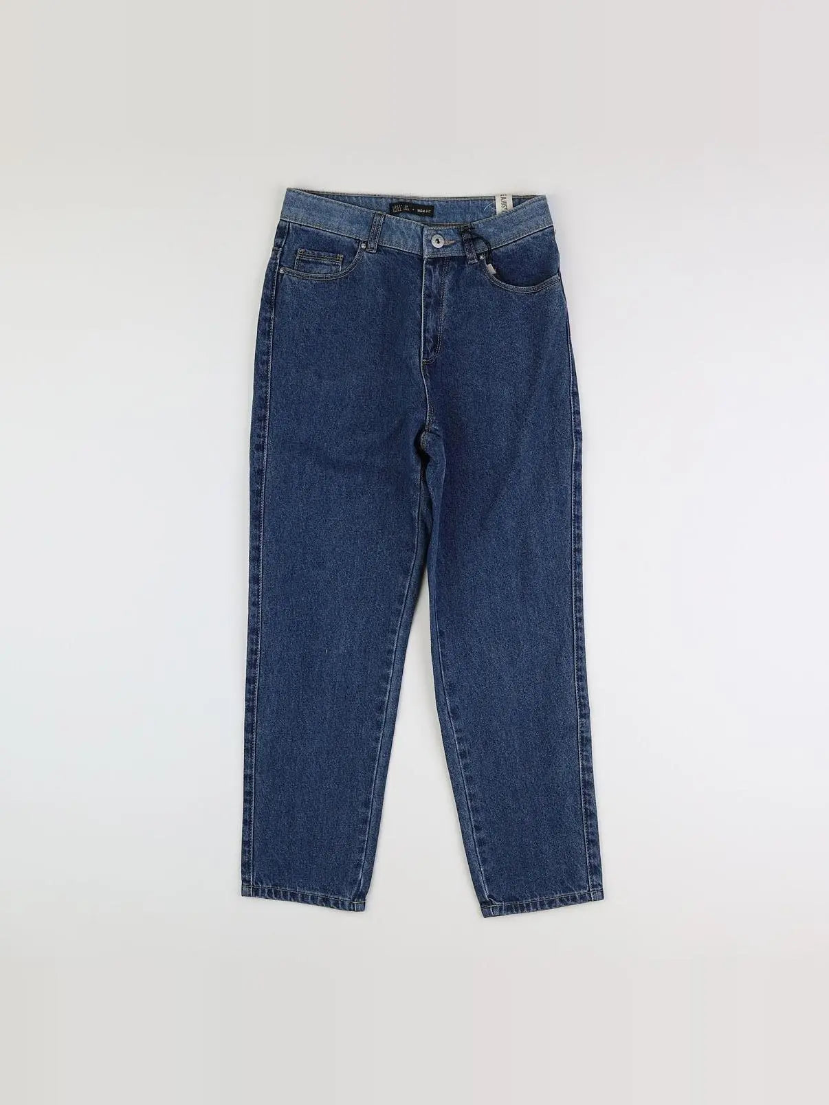 Jean mom bleu