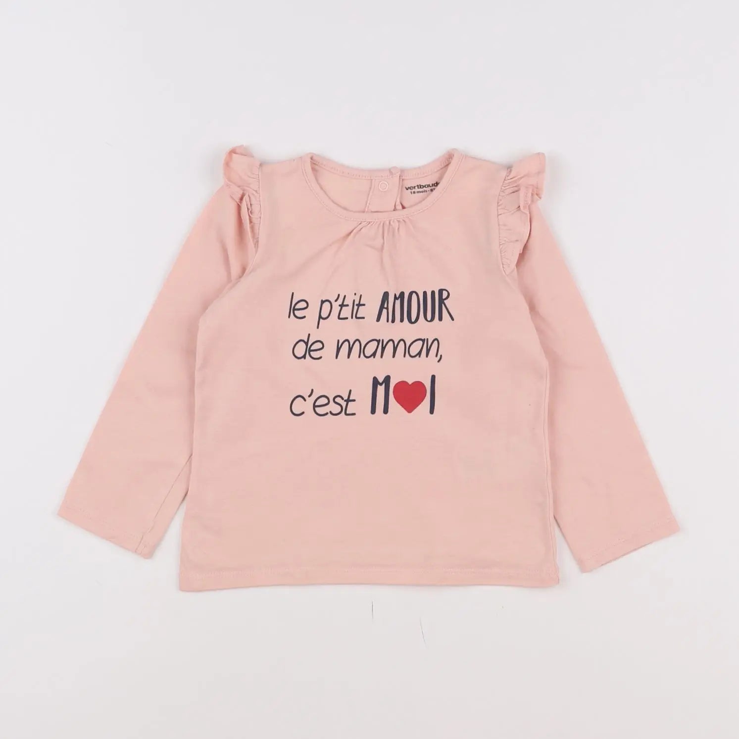 Vertbaudet - tee-shirt rose - 18 mois