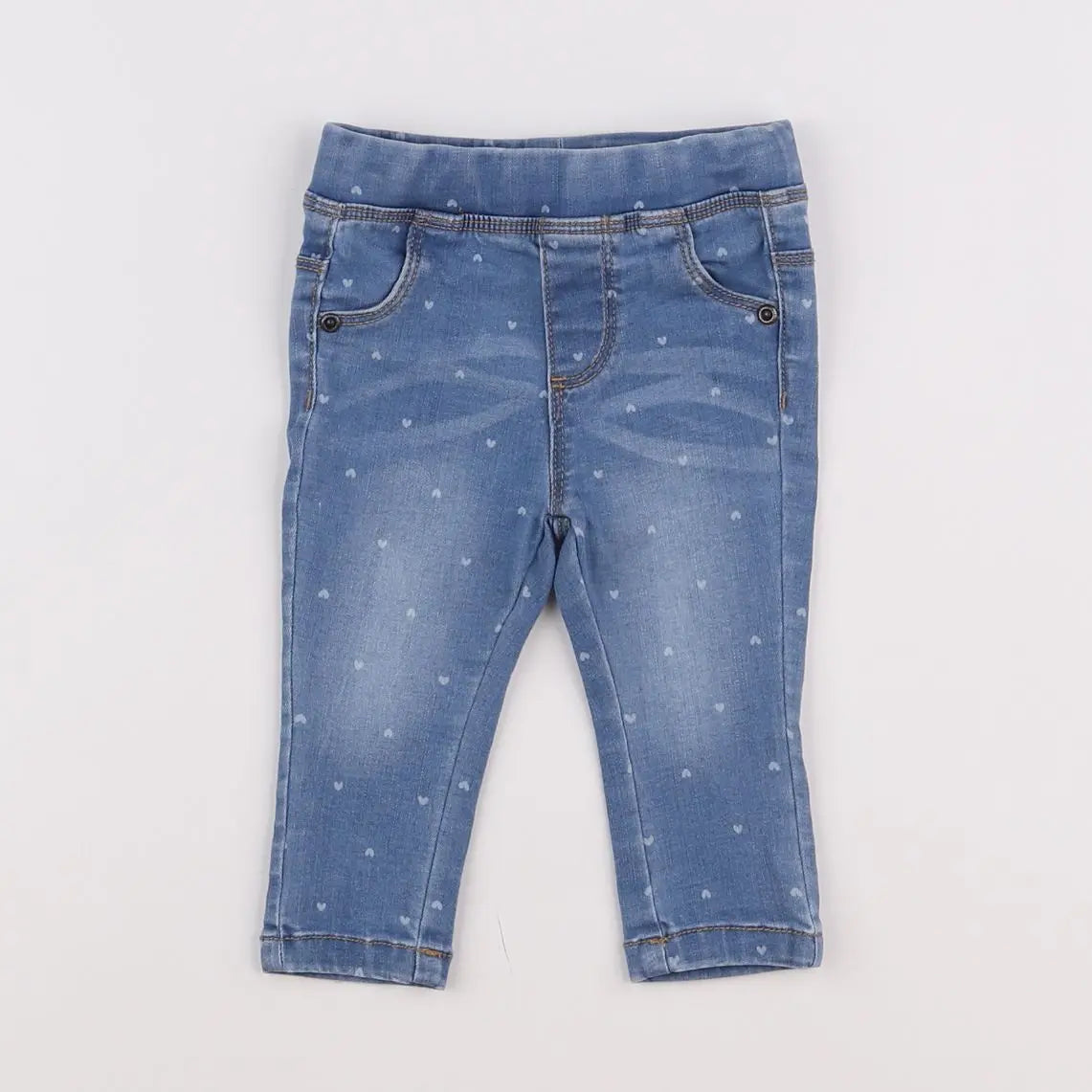 Vertbaudet - jegging bleu - 6 mois
