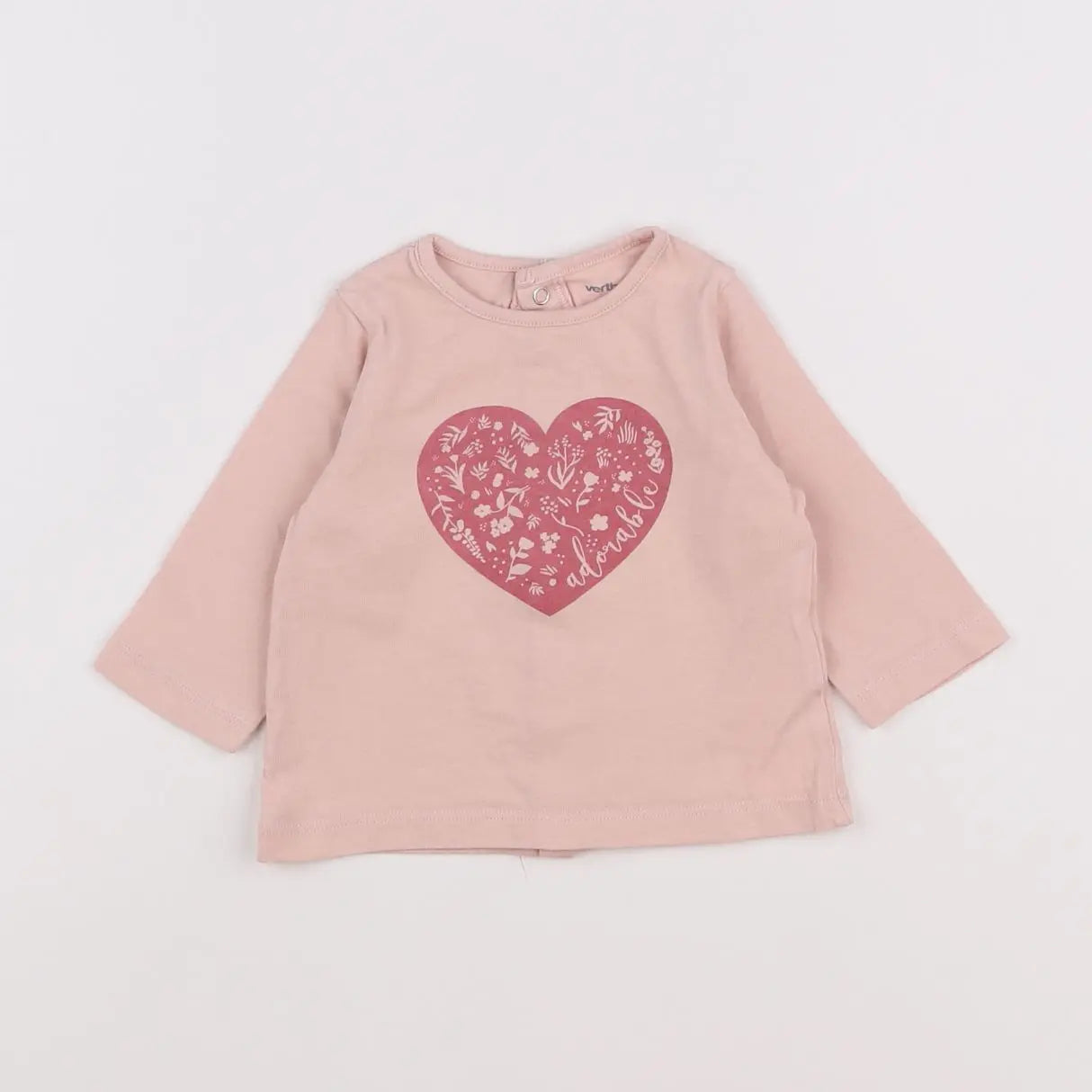 Vertbaudet - tee-shirt rose - 3 mois