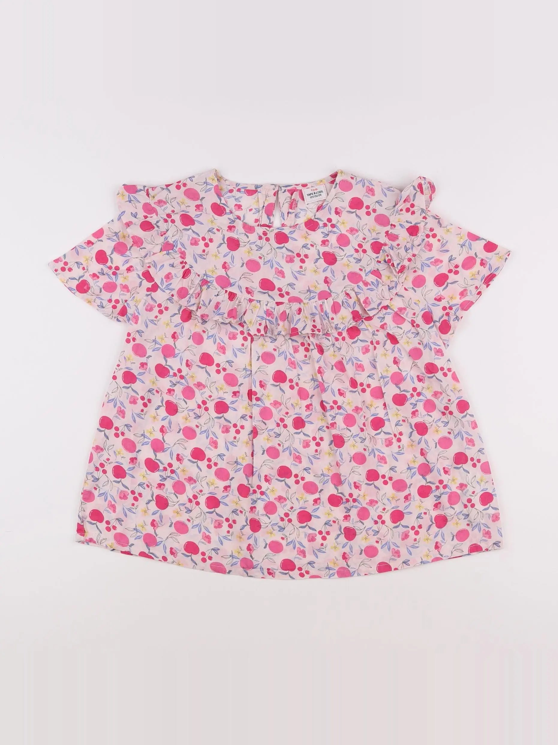 Tape à l'oeil - blouse blanc, rose - 12 ans