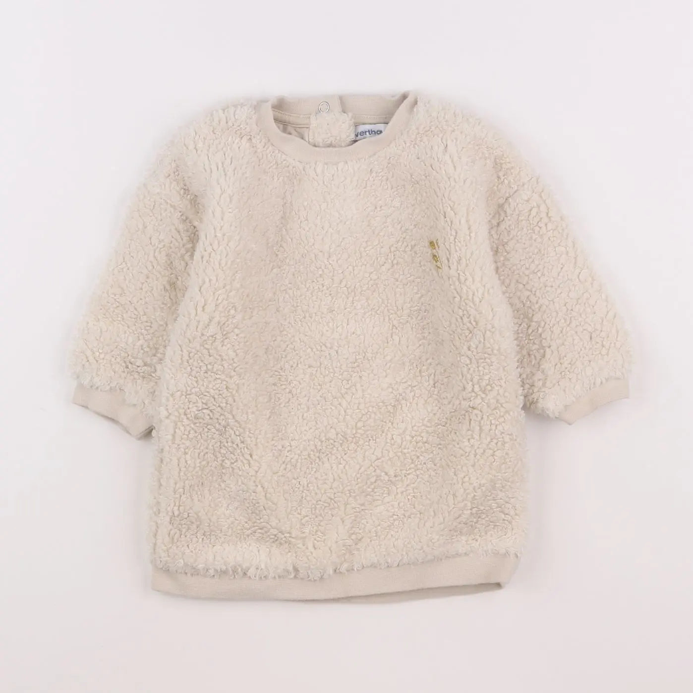 Vertbaudet - robe beige - 12 mois