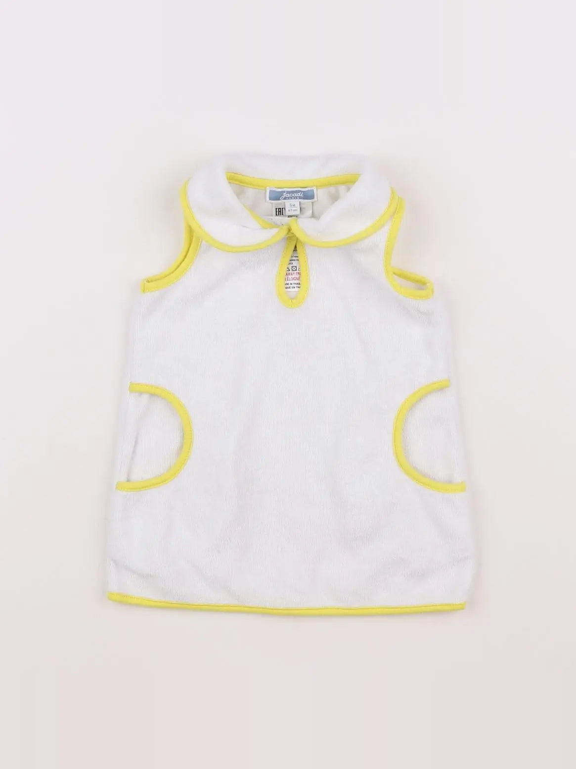 Jacadi - robe blanc, jaune - 6 mois