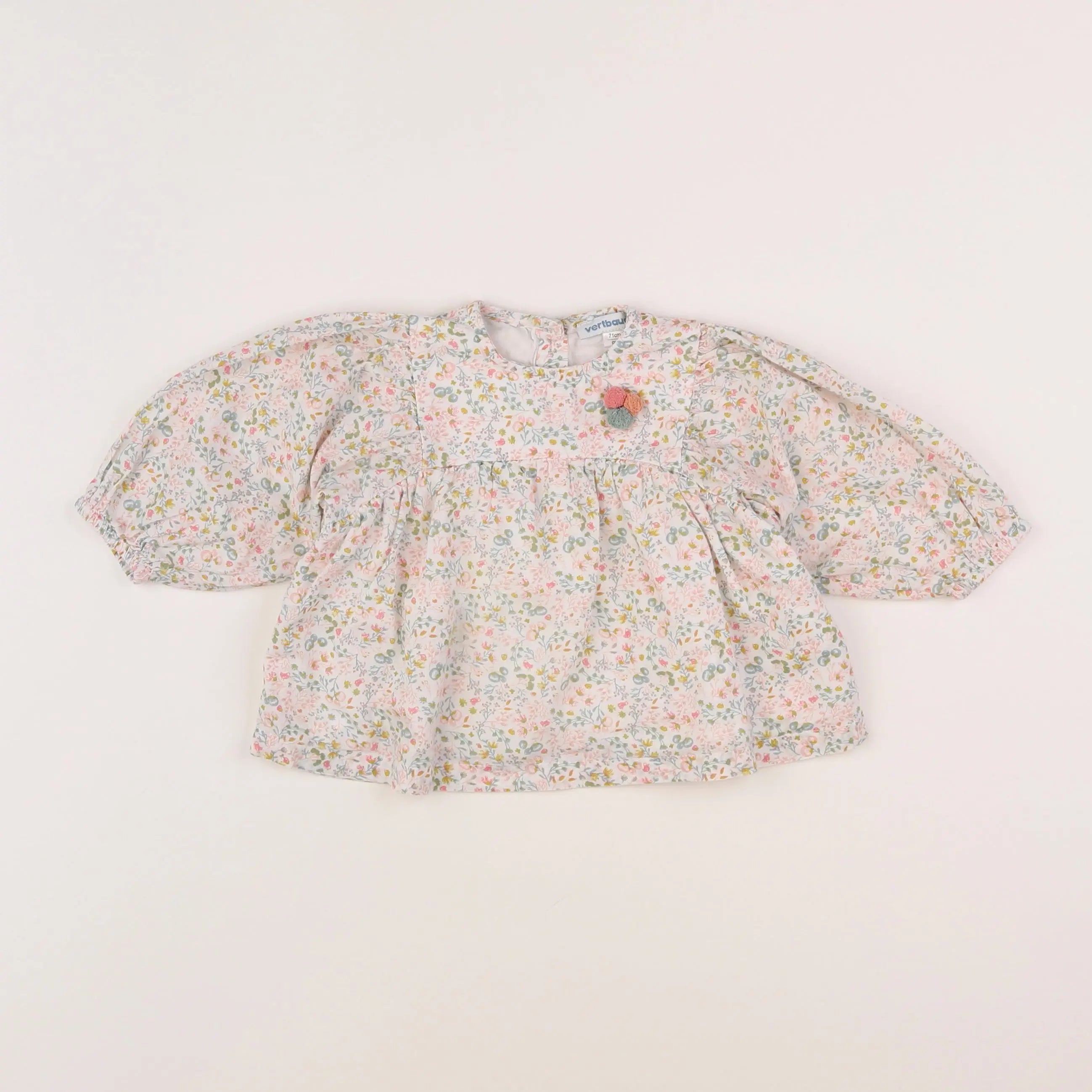 Vertbaudet - blouse blanc - 9 mois