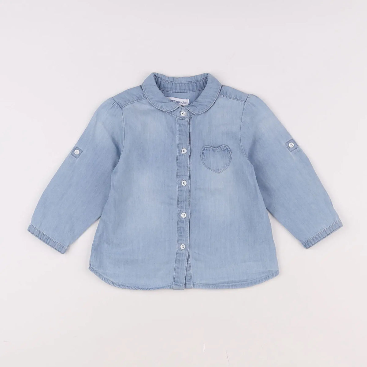 Vertbaudet - blouse bleu - 12 mois