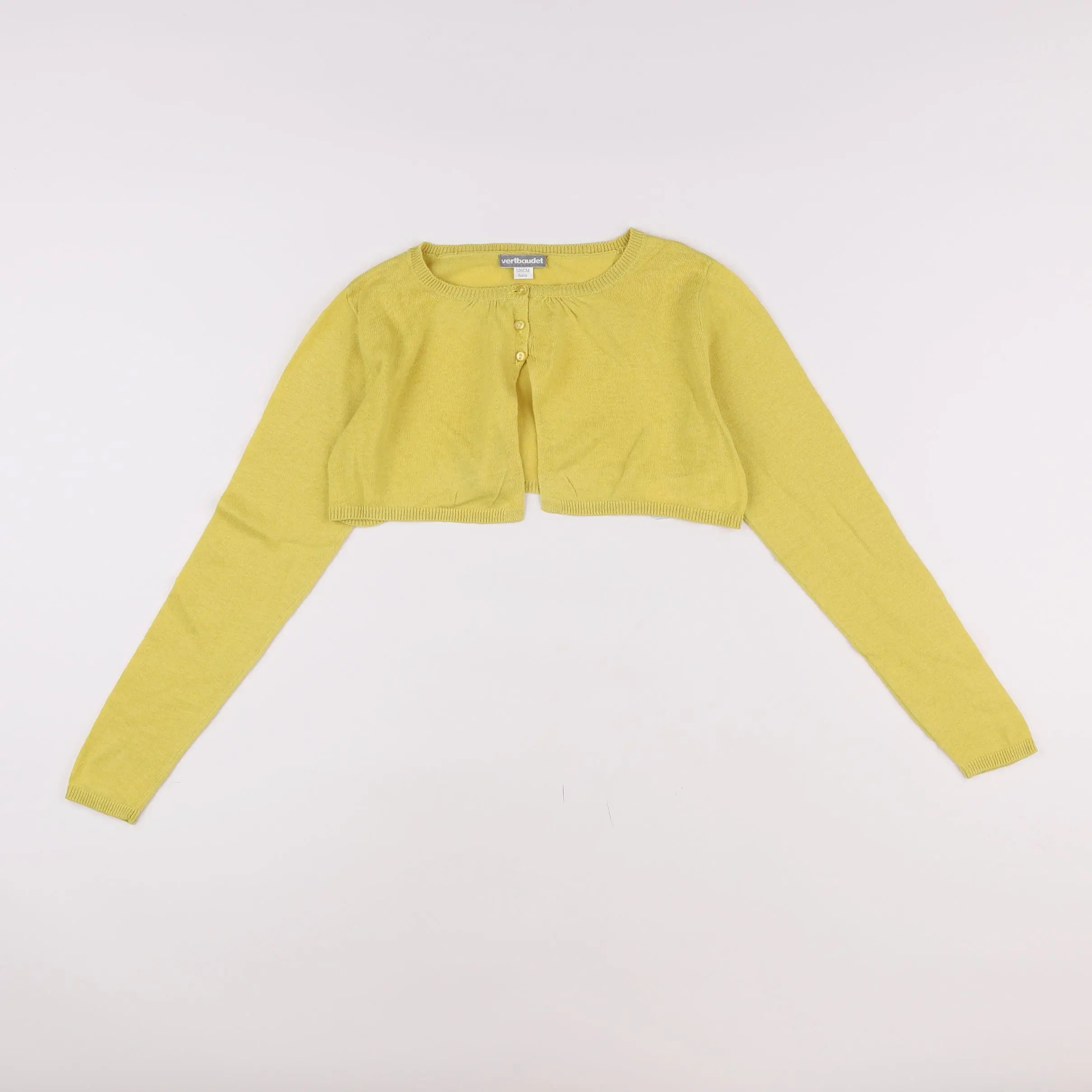 Vertbaudet - gilet jaune - 8 ans