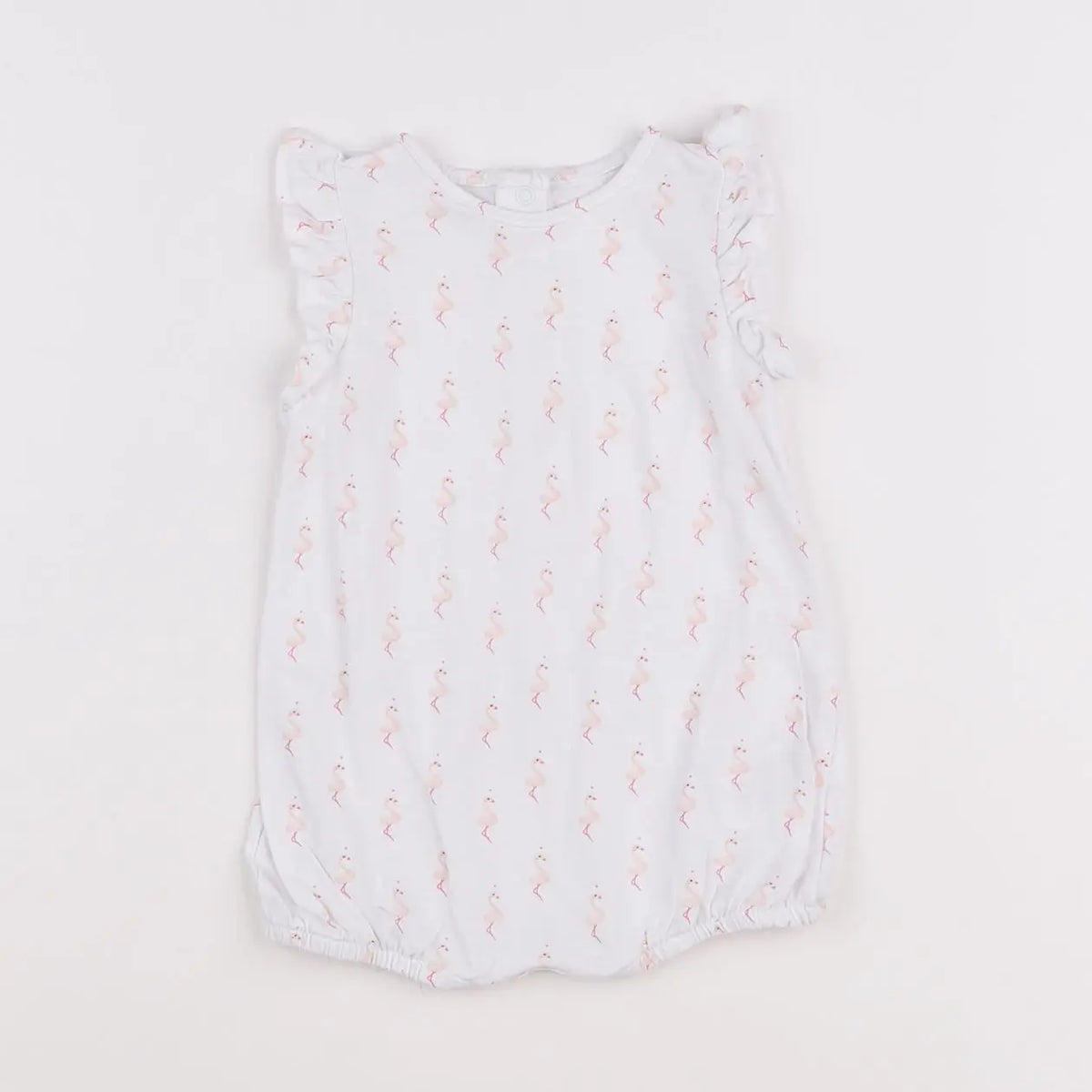 Vertbaudet - combinaison blanc, rose - 6 mois