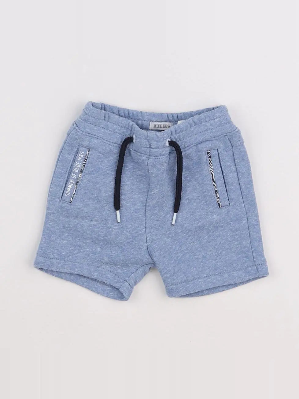 IKKS - short bleu - 6 mois
