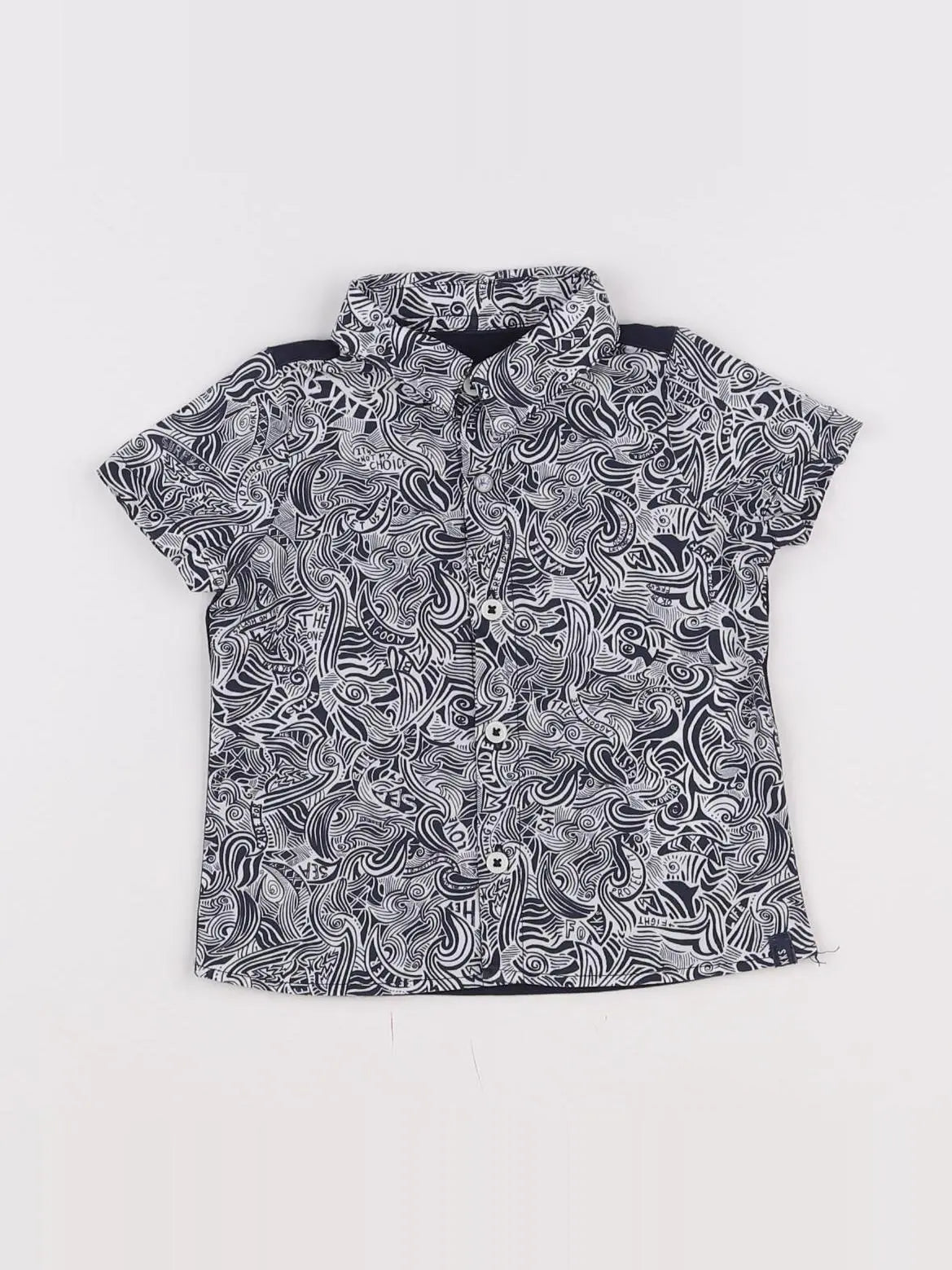 IKKS - chemise bleu, blanc - 6 mois