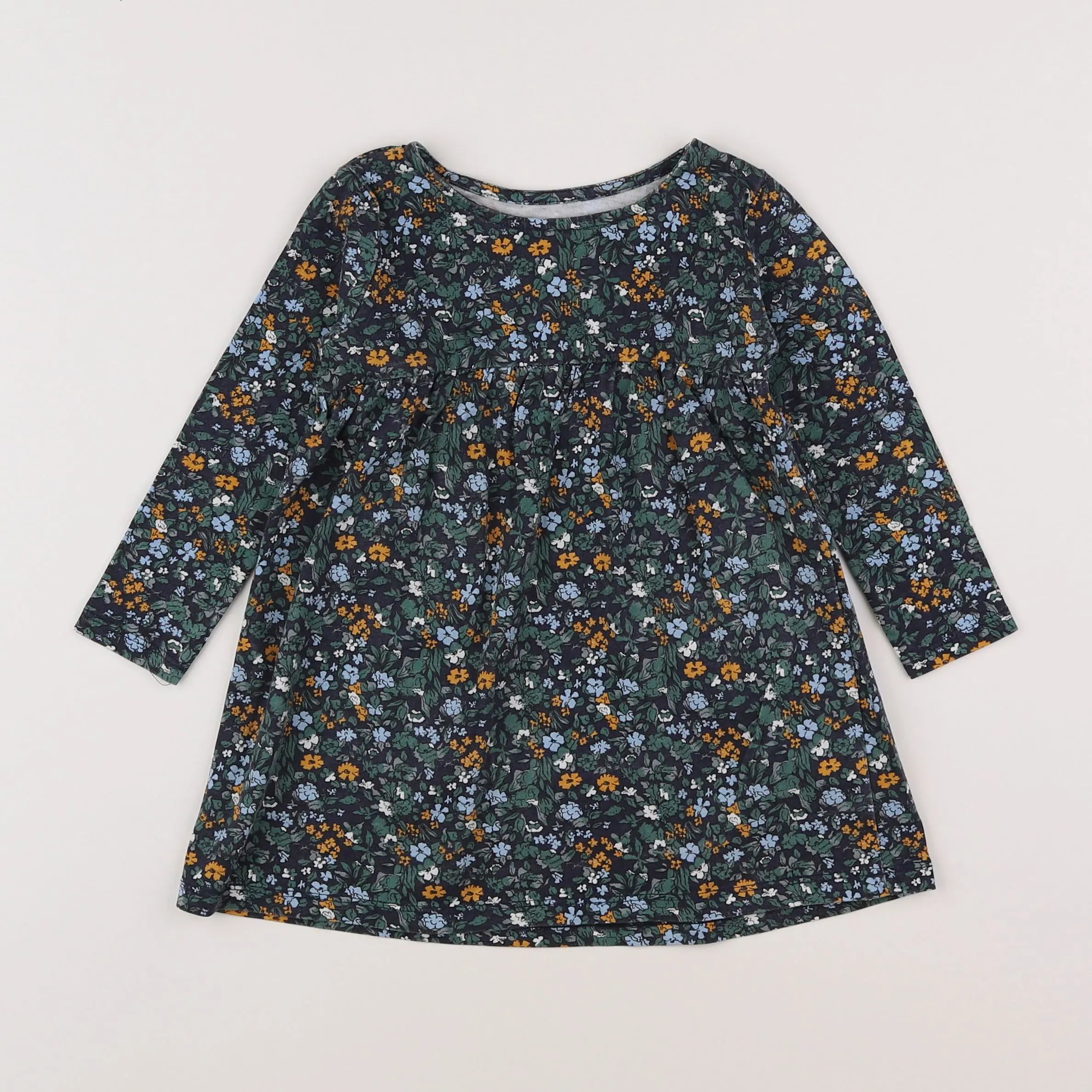 Vertbaudet - robe vert - 2 ans