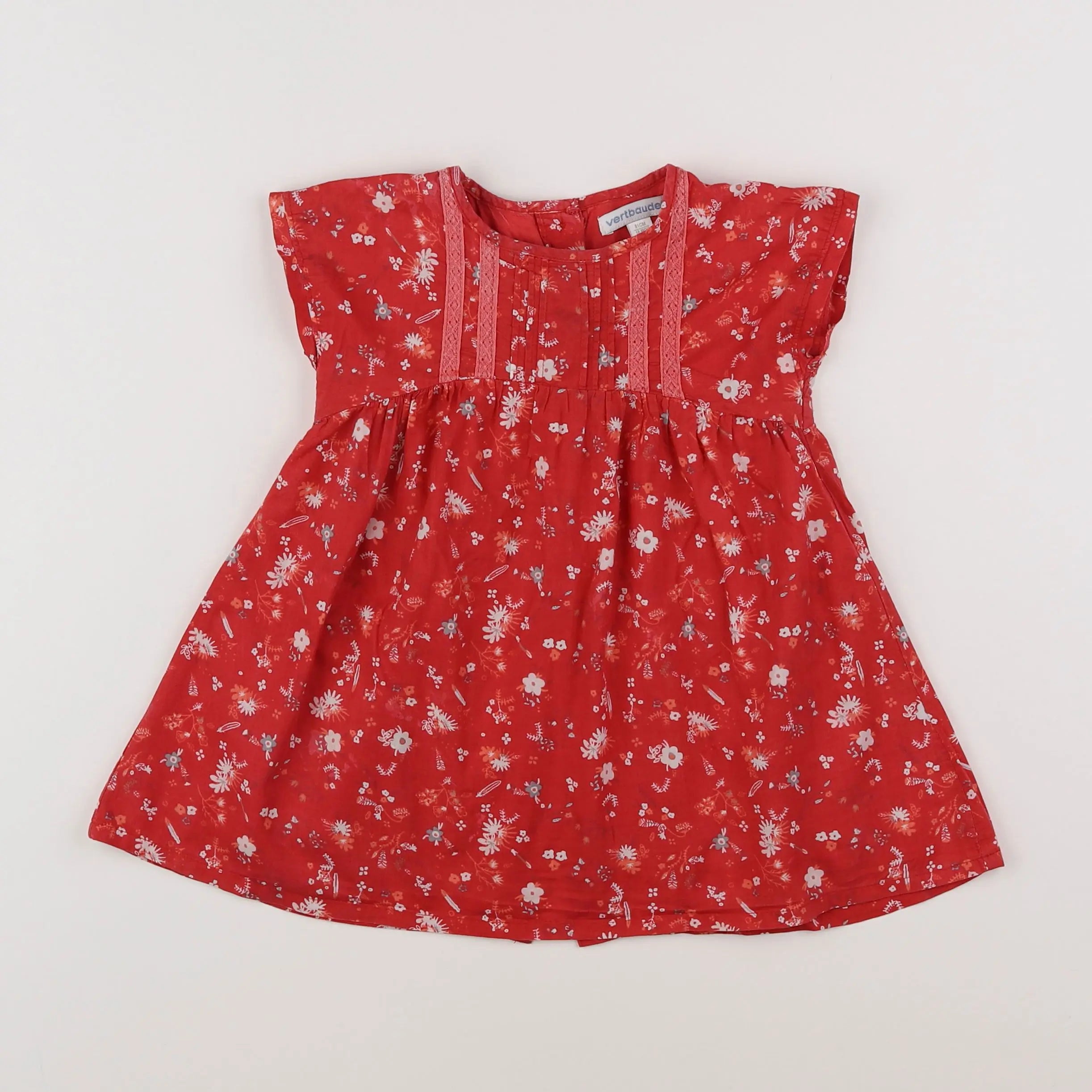 Vertbaudet - robe rouge - 18 mois