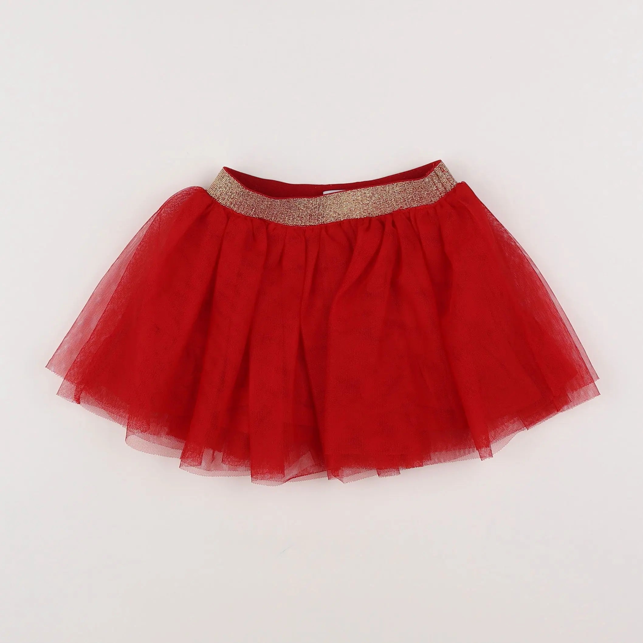 Vertbaudet - jupe rouge - 18 mois