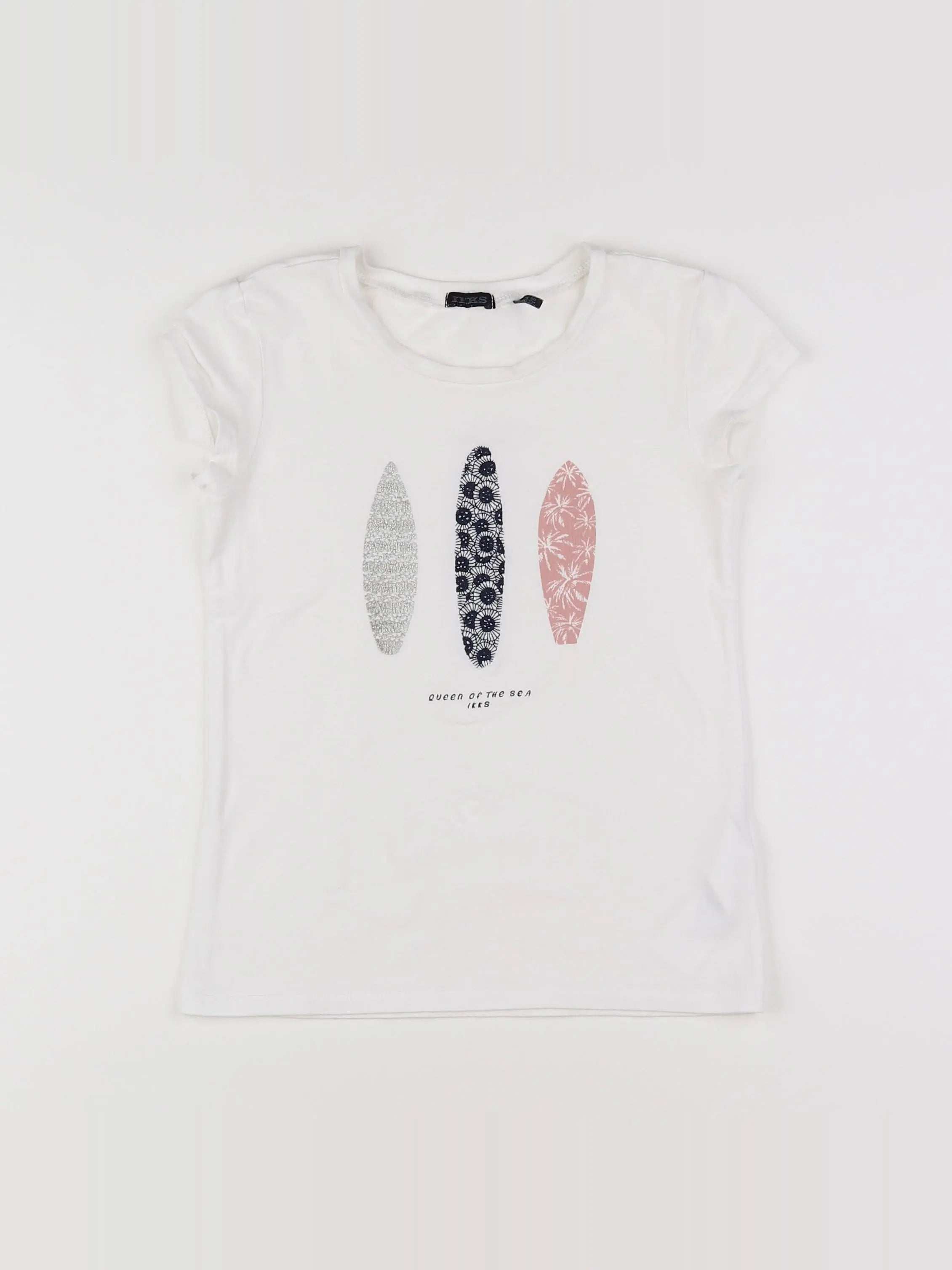 IKKS - tee-shirt blanc - 8 ans