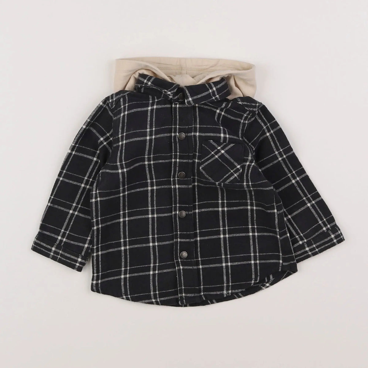Vertbaudet - chemise noir - 9 mois