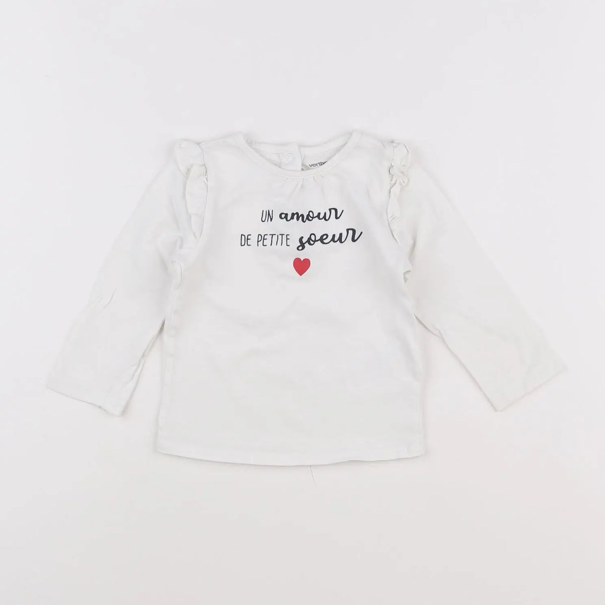 Vertbaudet - tee-shirt blanc - 12 mois