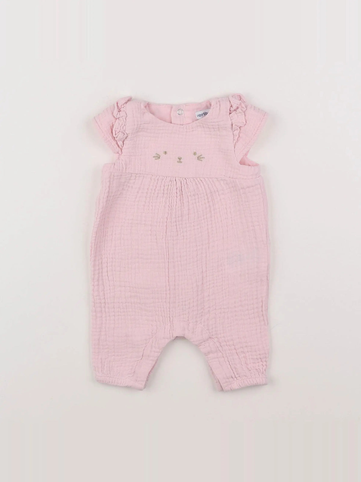 Vertbaudet - combinaison rose - 1 mois