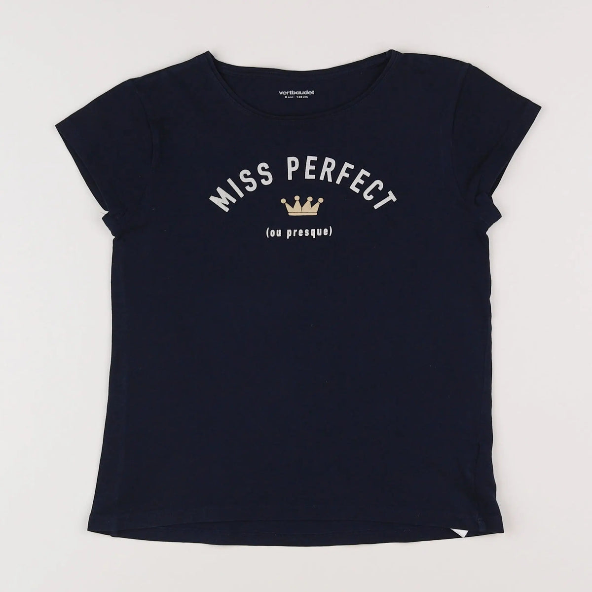 Vertbaudet - tee-shirt bleu - 8 ans