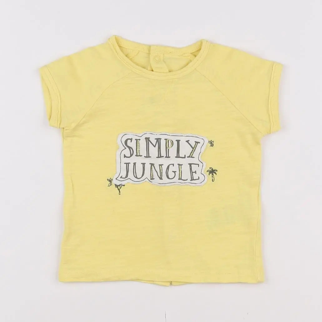 Vertbaudet - tee-shirt jaune - 6 mois