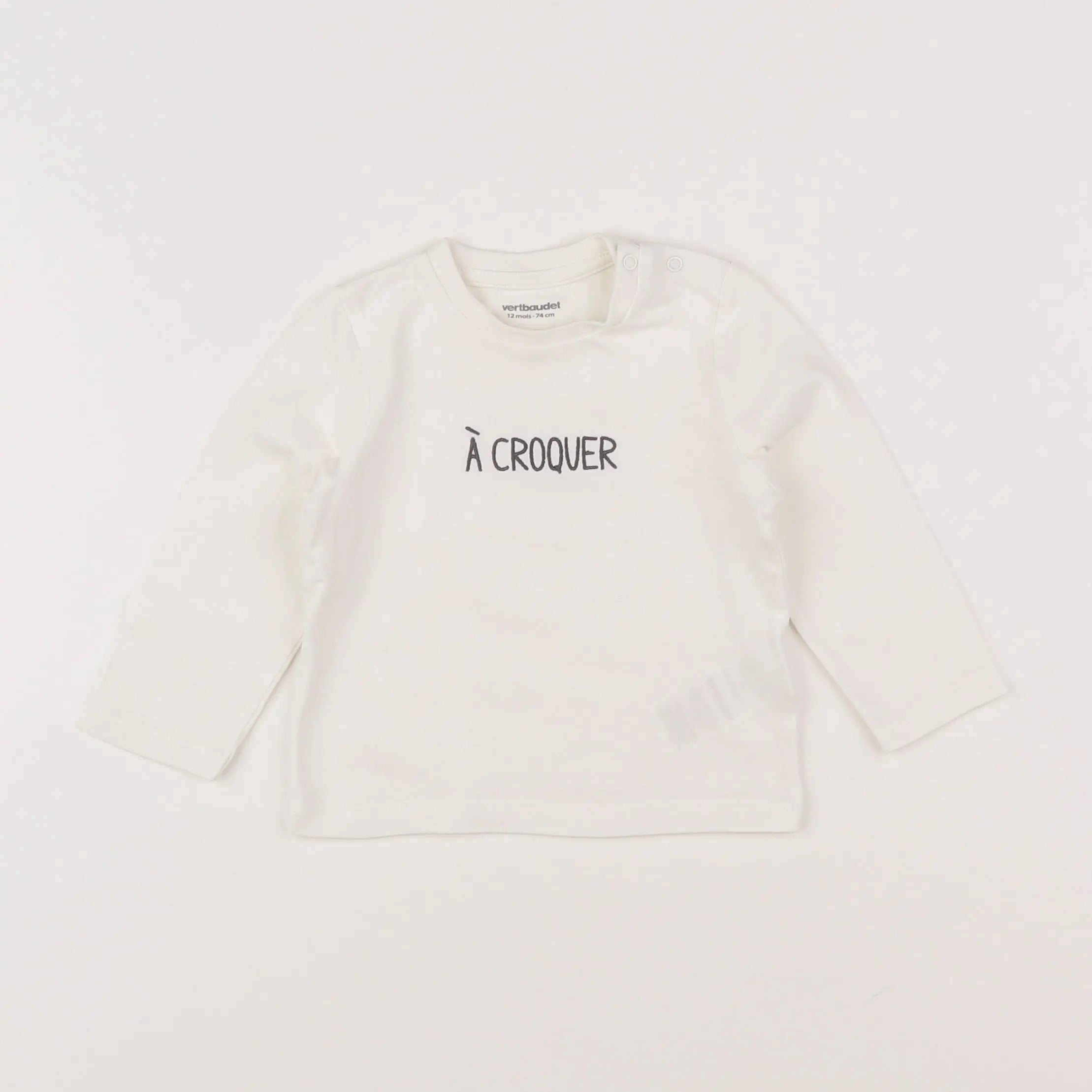 Vertbaudet - tee-shirt blanc - 12 mois