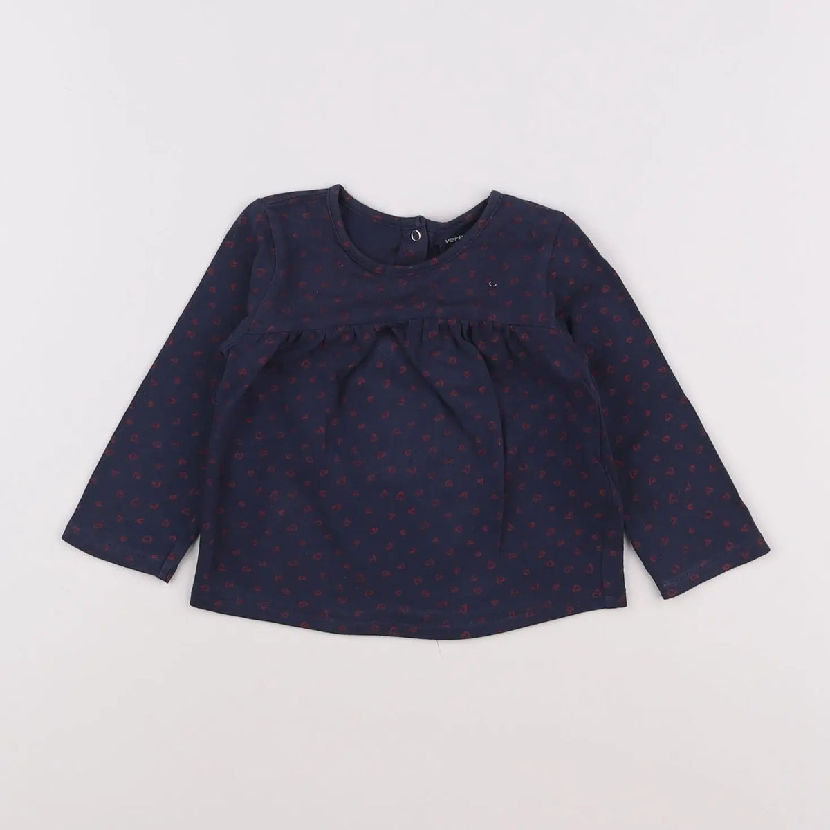 Vertbaudet - tee-shirt bleu - 12 mois