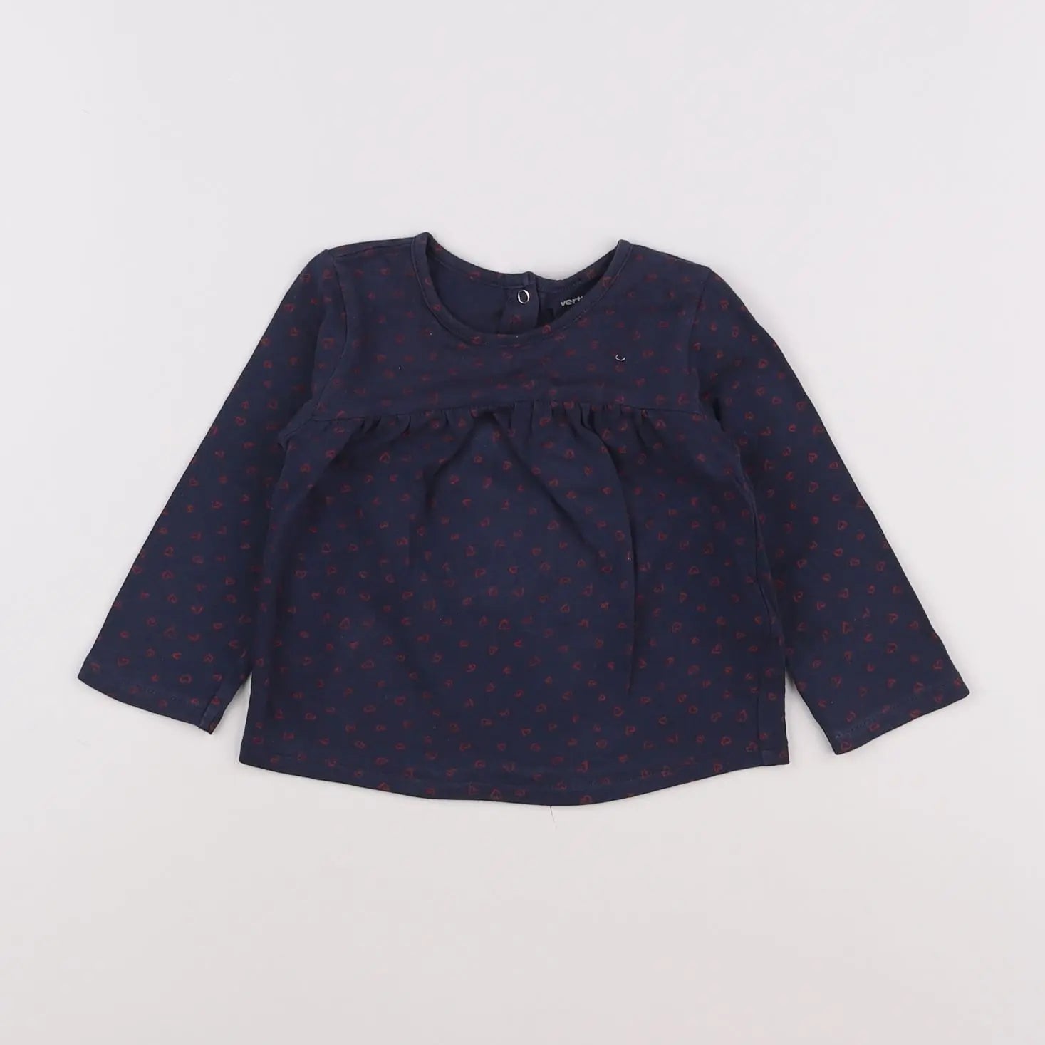 Vertbaudet - tee-shirt bleu - 12 mois