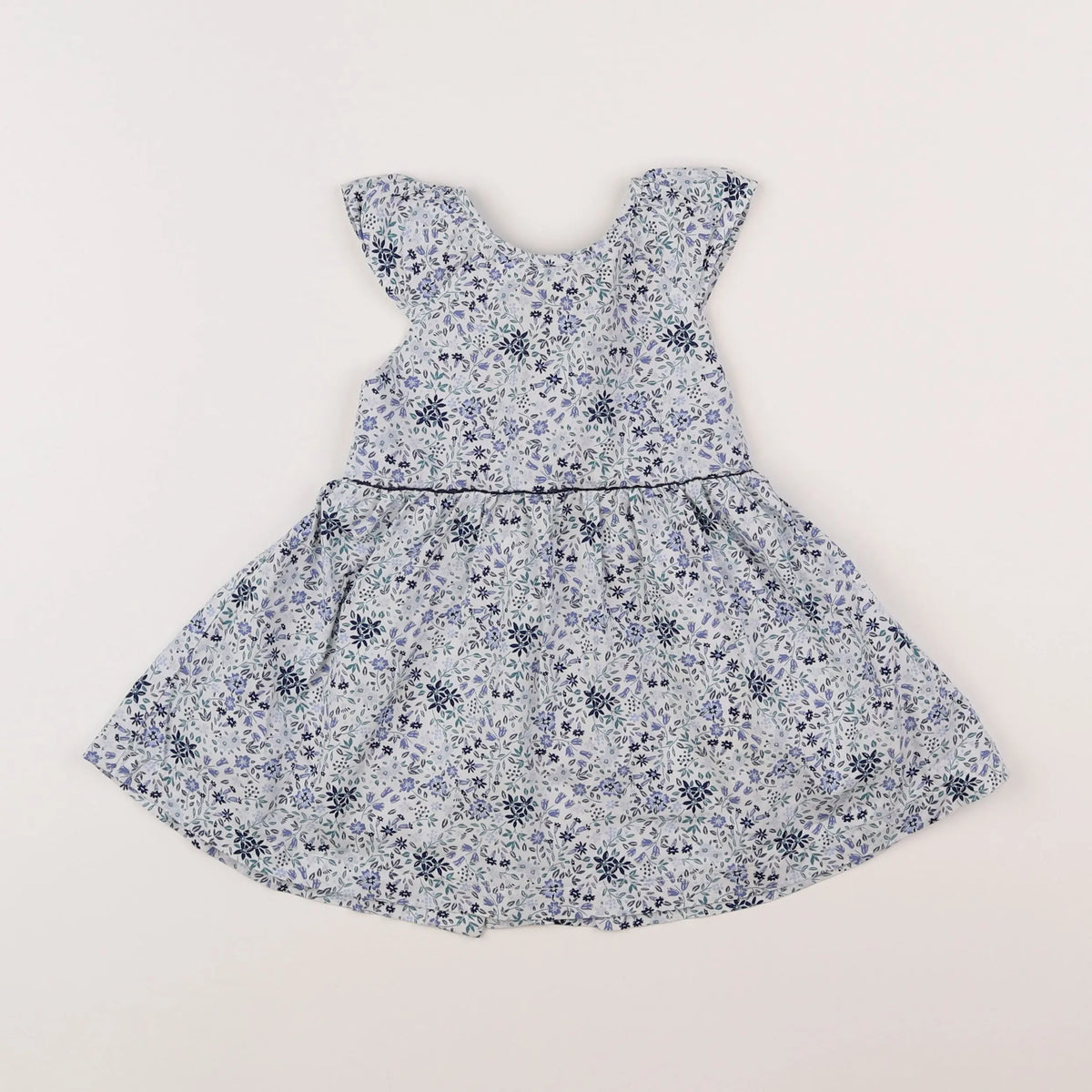 Vertbaudet - robe blanc, bleu - 18 mois