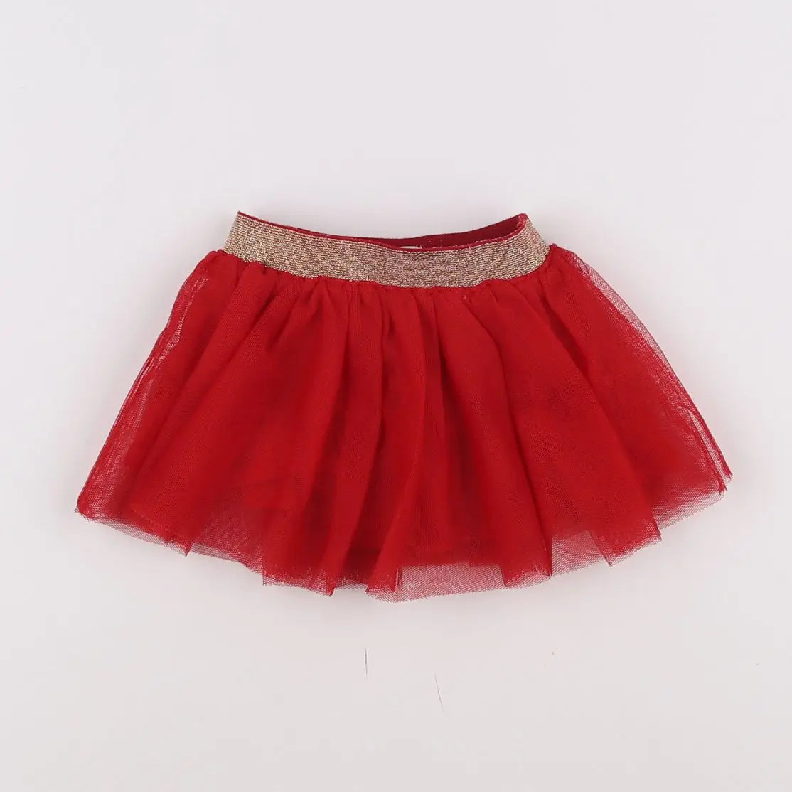 Vertbaudet - jupe rouge - 6 mois