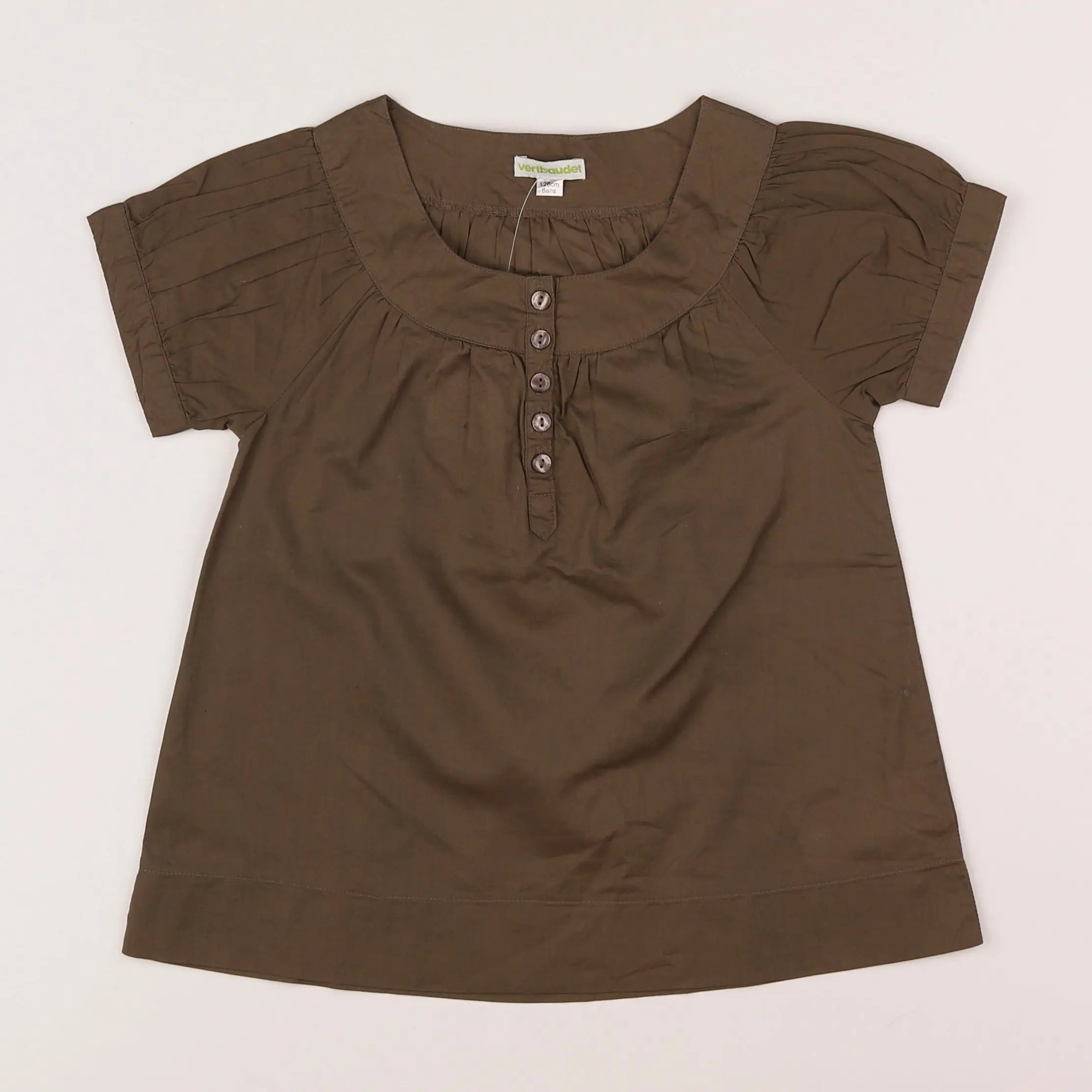 Vertbaudet - blouse marron - 8 ans