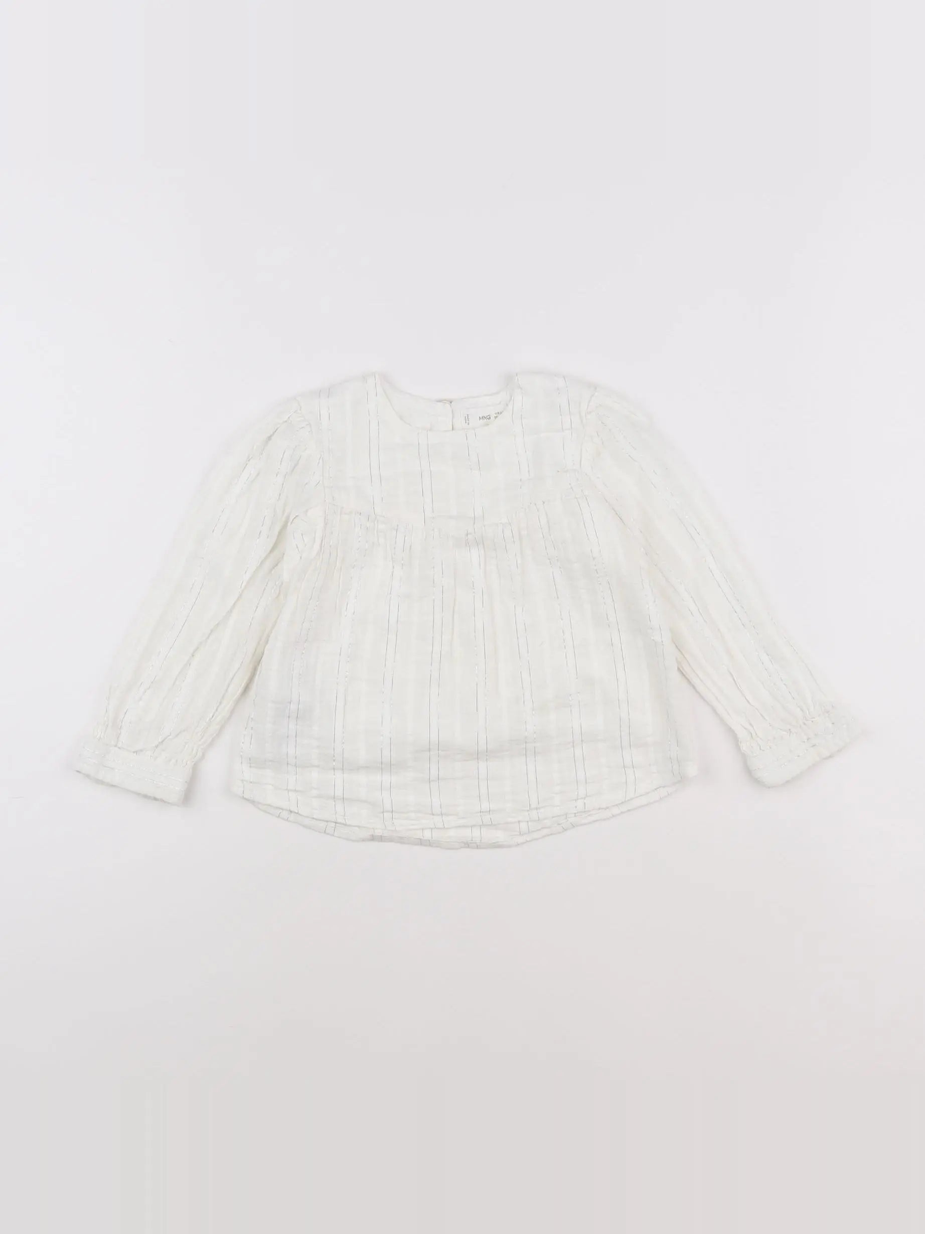 Mango - blouse blanc, argent - 2/3 ans