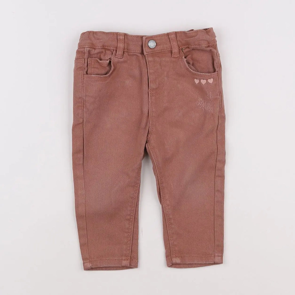 Vertbaudet - jean rose - 9 mois