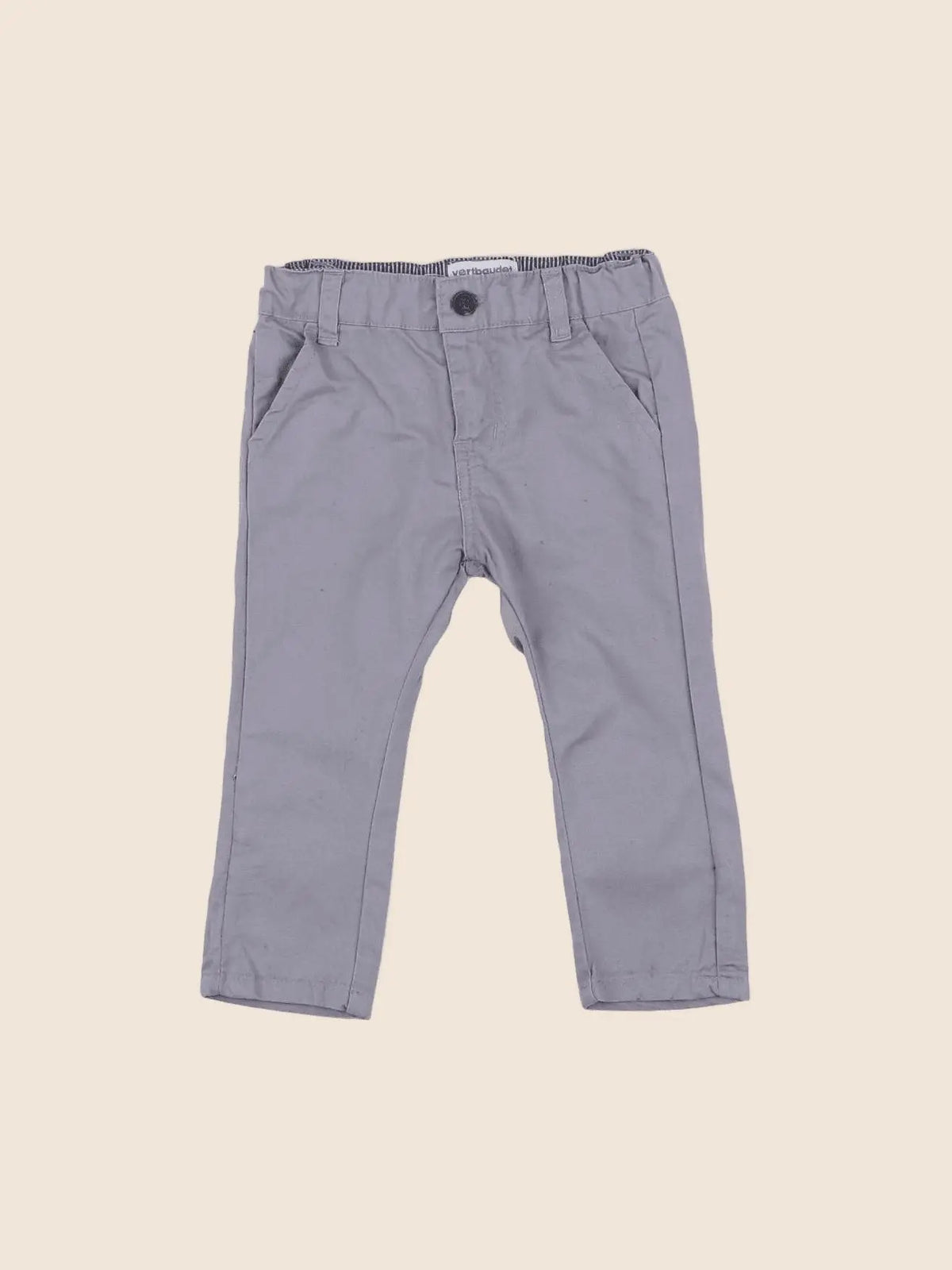 Vertbaudet - pantalon gris - 6 mois