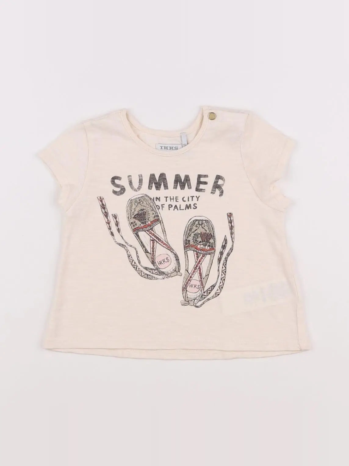 IKKS - tee-shirt beige - 18 mois