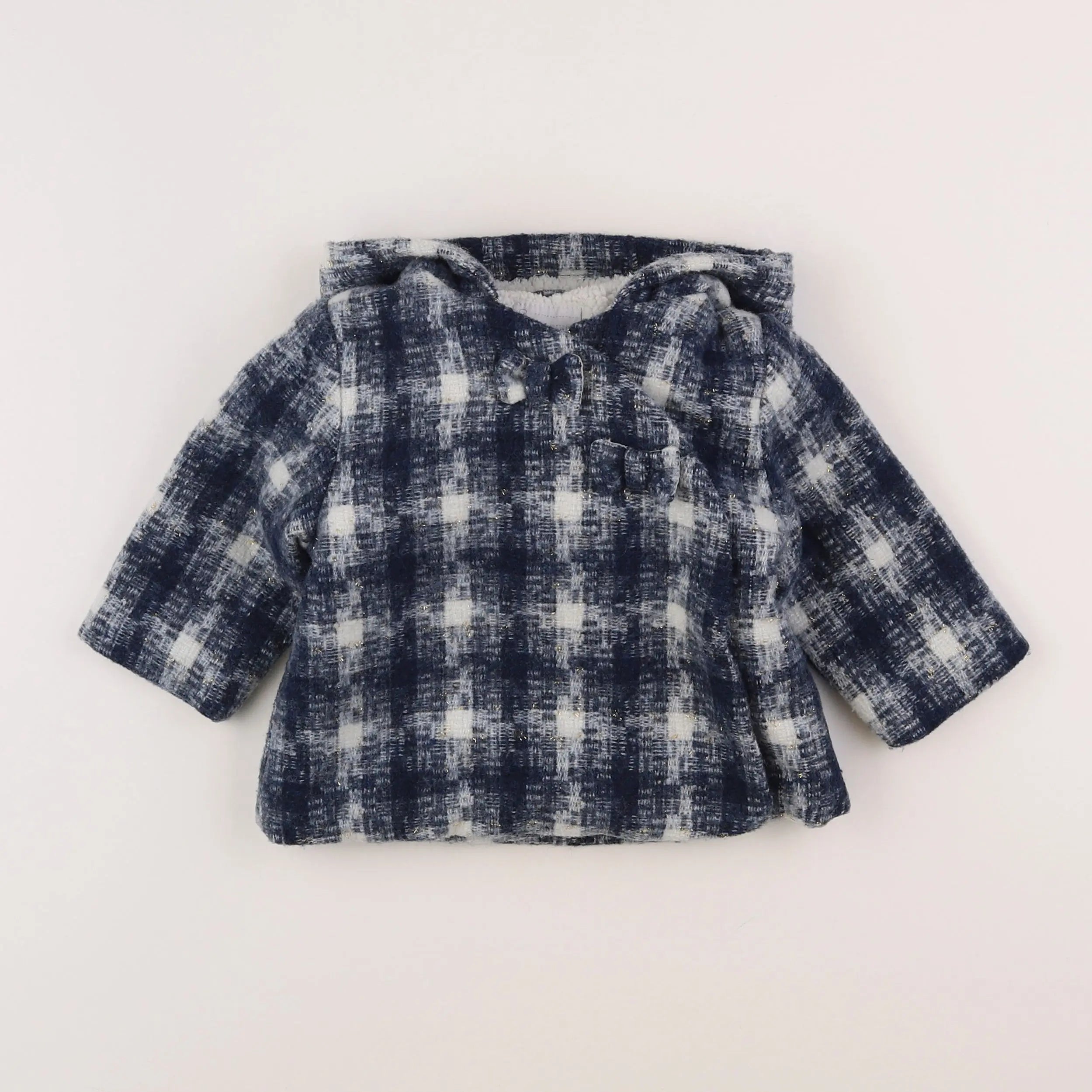 Vertbaudet - veste bleu, or - 12 mois