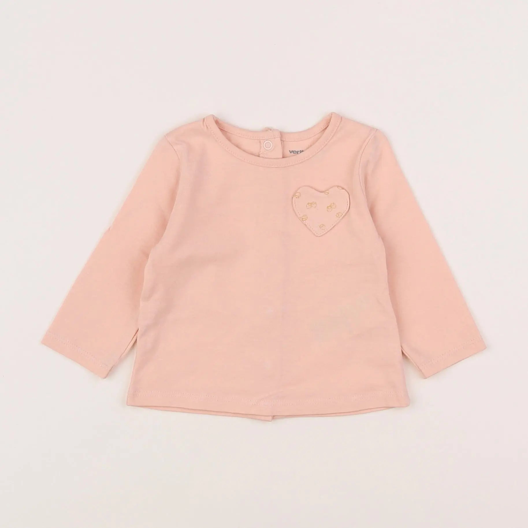 Vertbaudet - tee-shirt rose - 3 mois