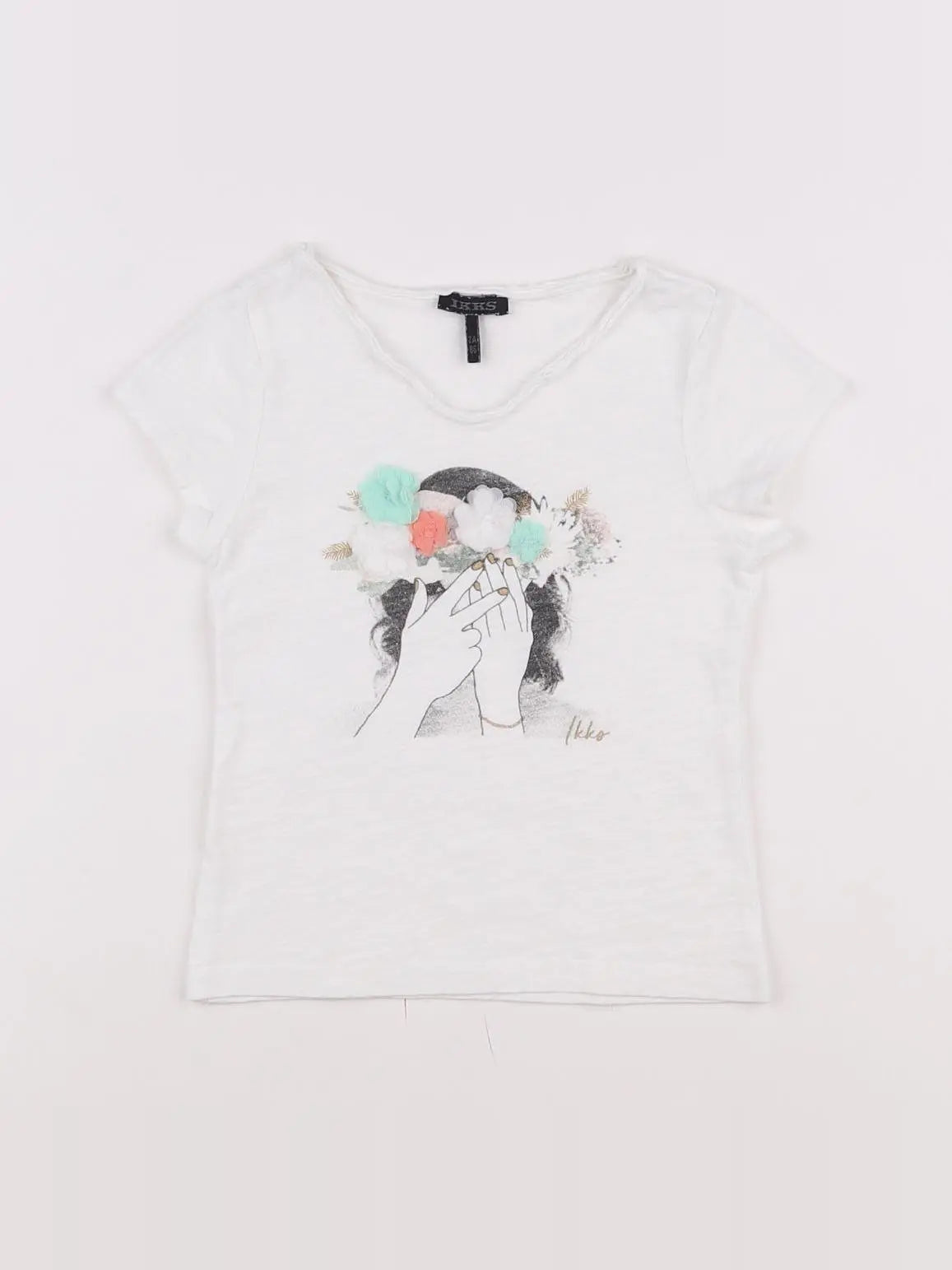 IKKS - tee-shirt beige, vert - 2 ans