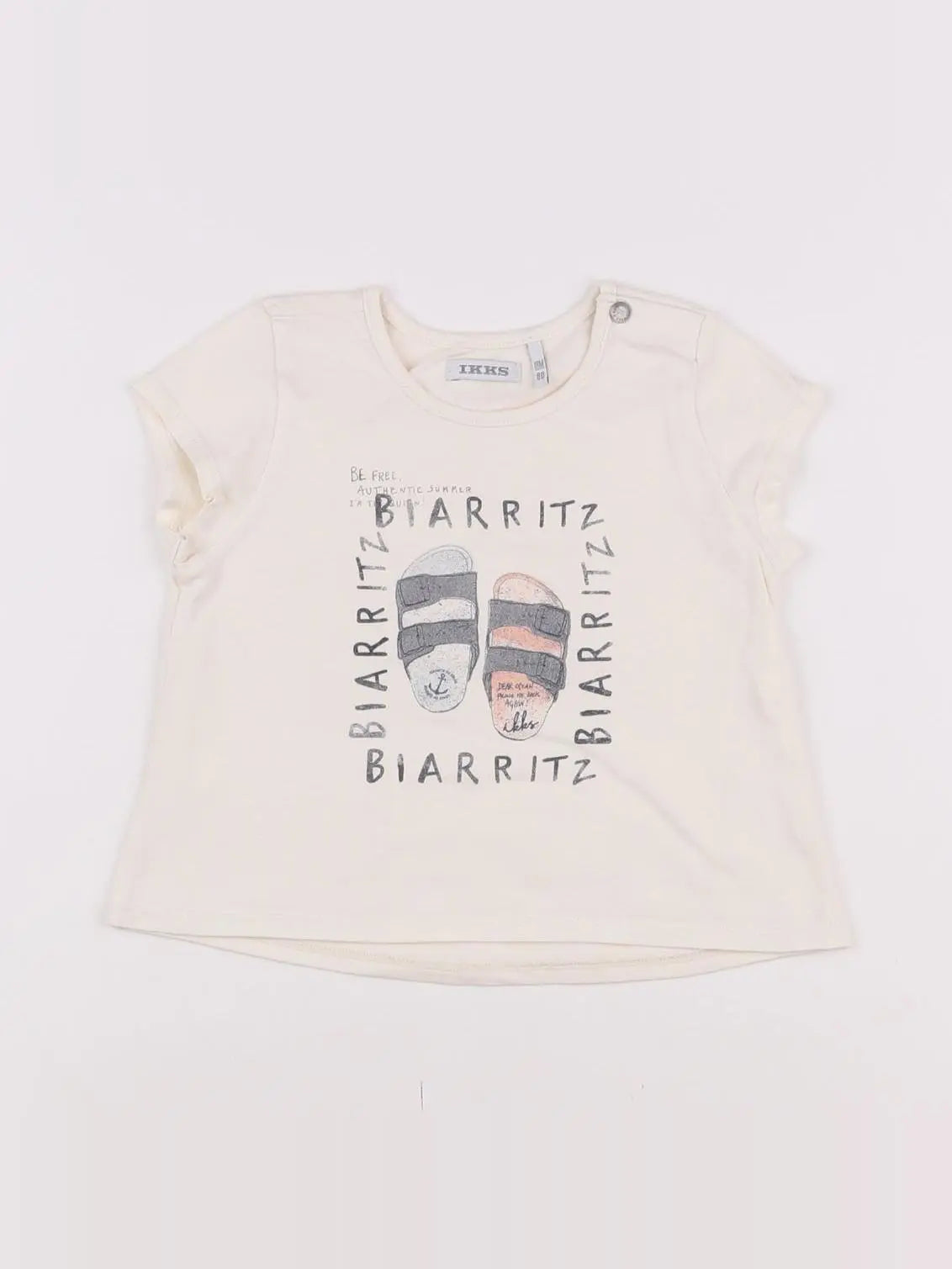 IKKS - tee-shirt beige - 18 mois