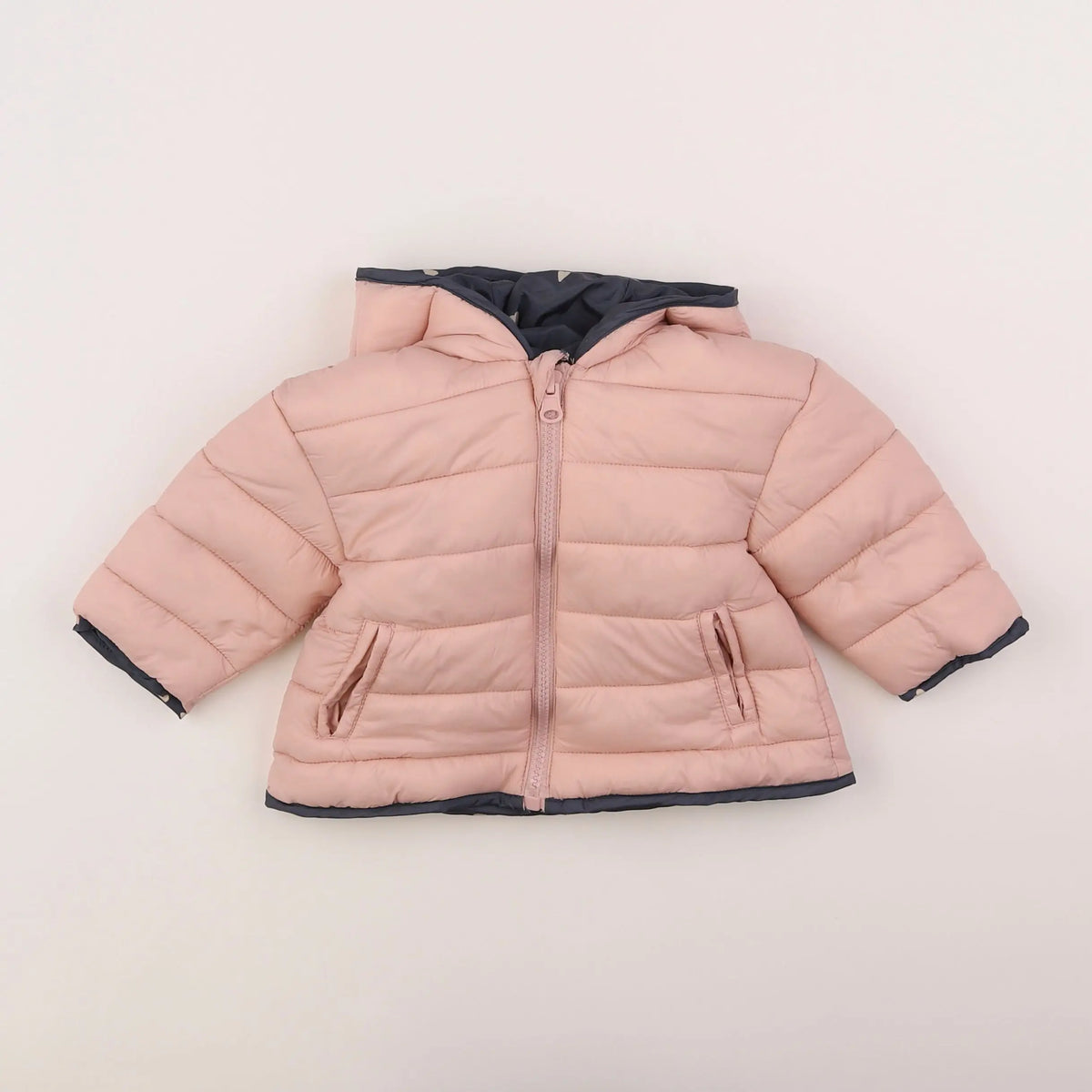 Vertbaudet - doudoune rose - 9 mois
