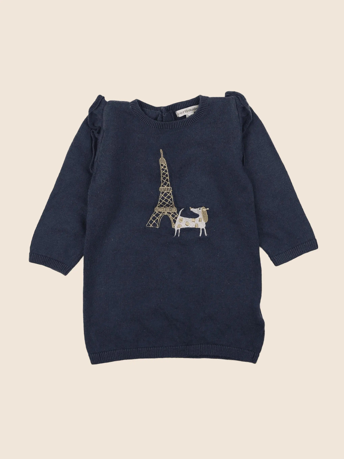 Vertbaudet - robe bleu - 12 mois