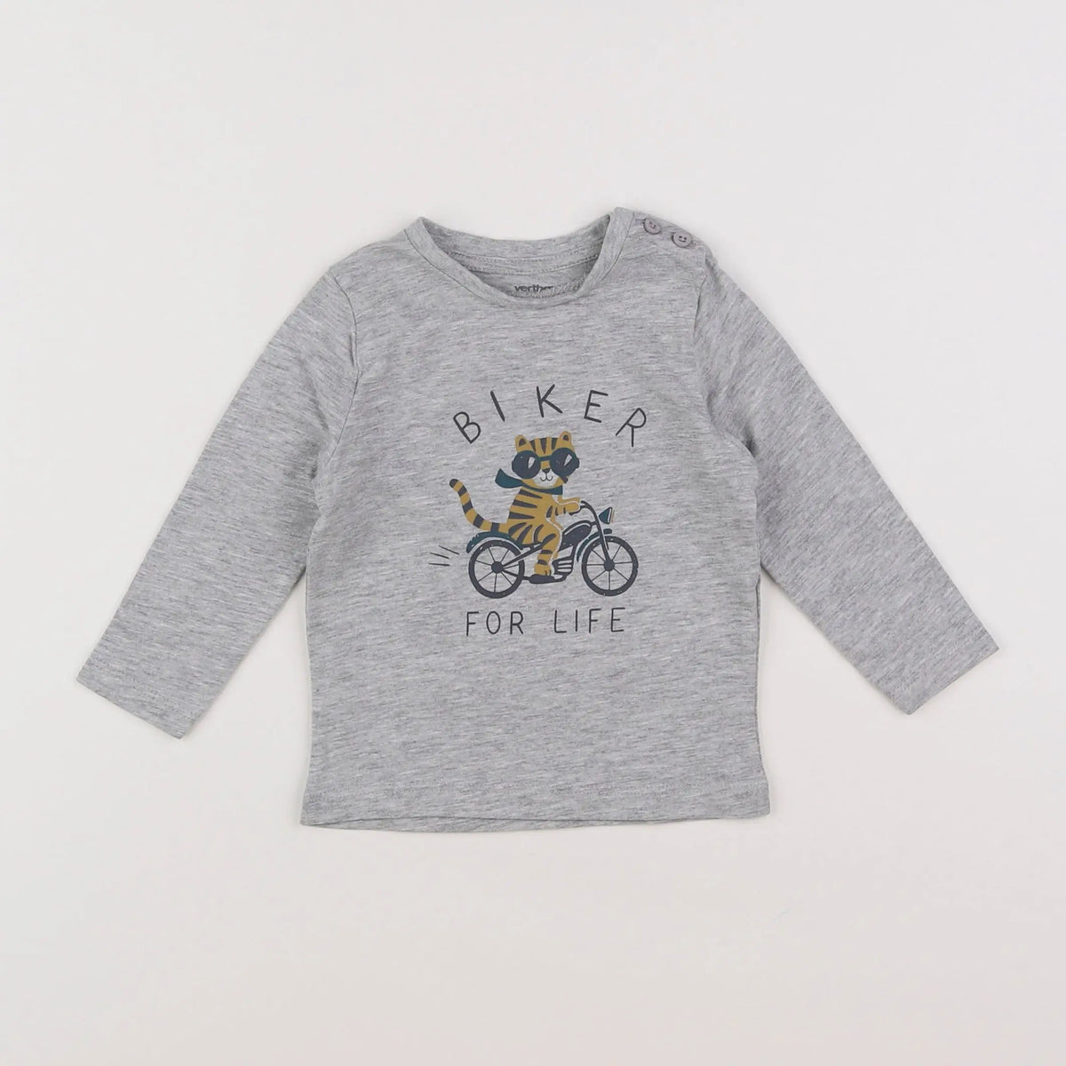 Vertbaudet - tee-shirt gris - 9 mois