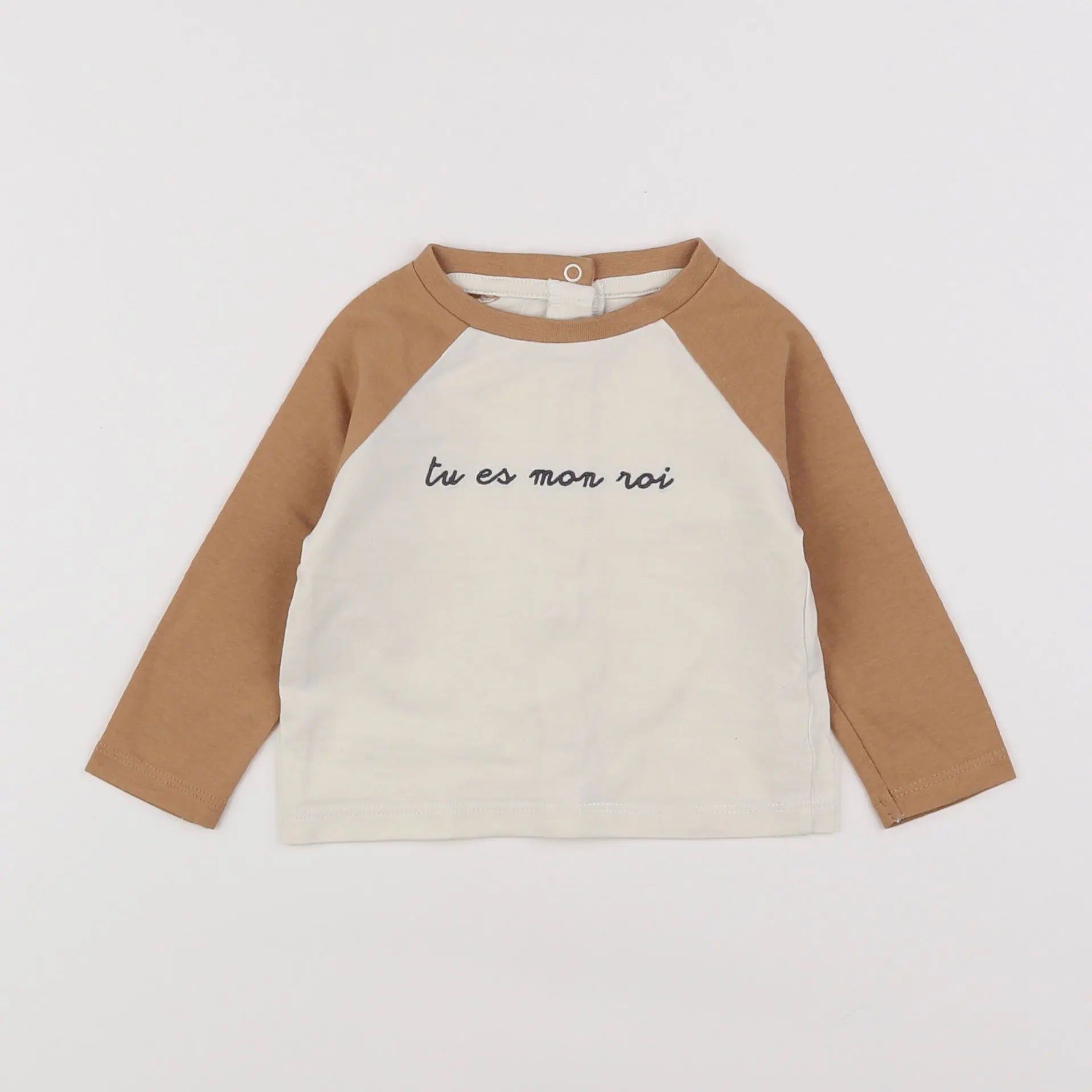 Vertbaudet - tee-shirt beige - 3 mois