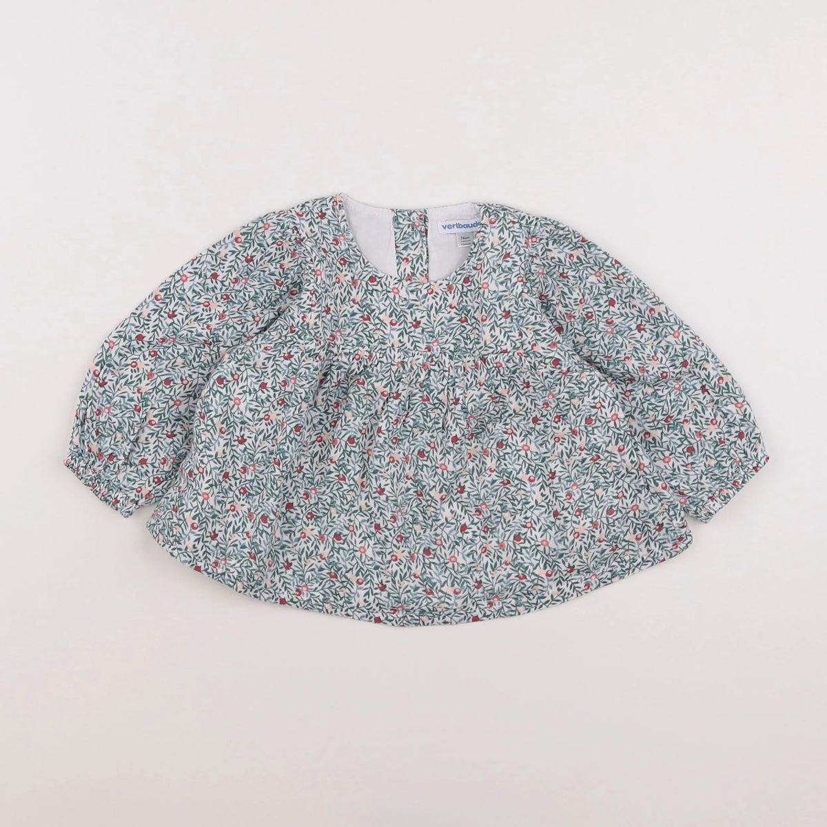 Vertbaudet - blouse vert - 12 mois
