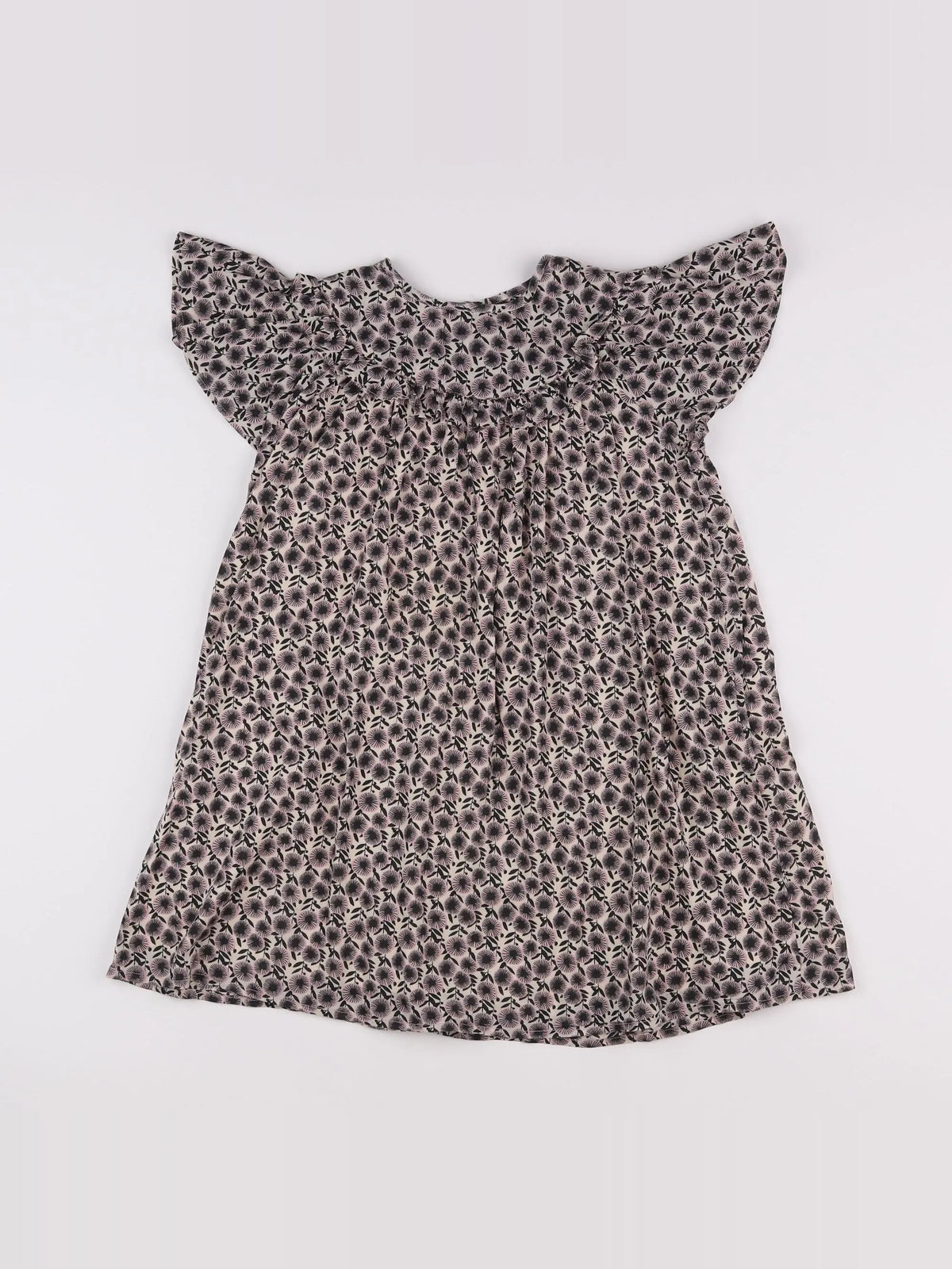 Monoprix - robe noir, rose - 6 ans