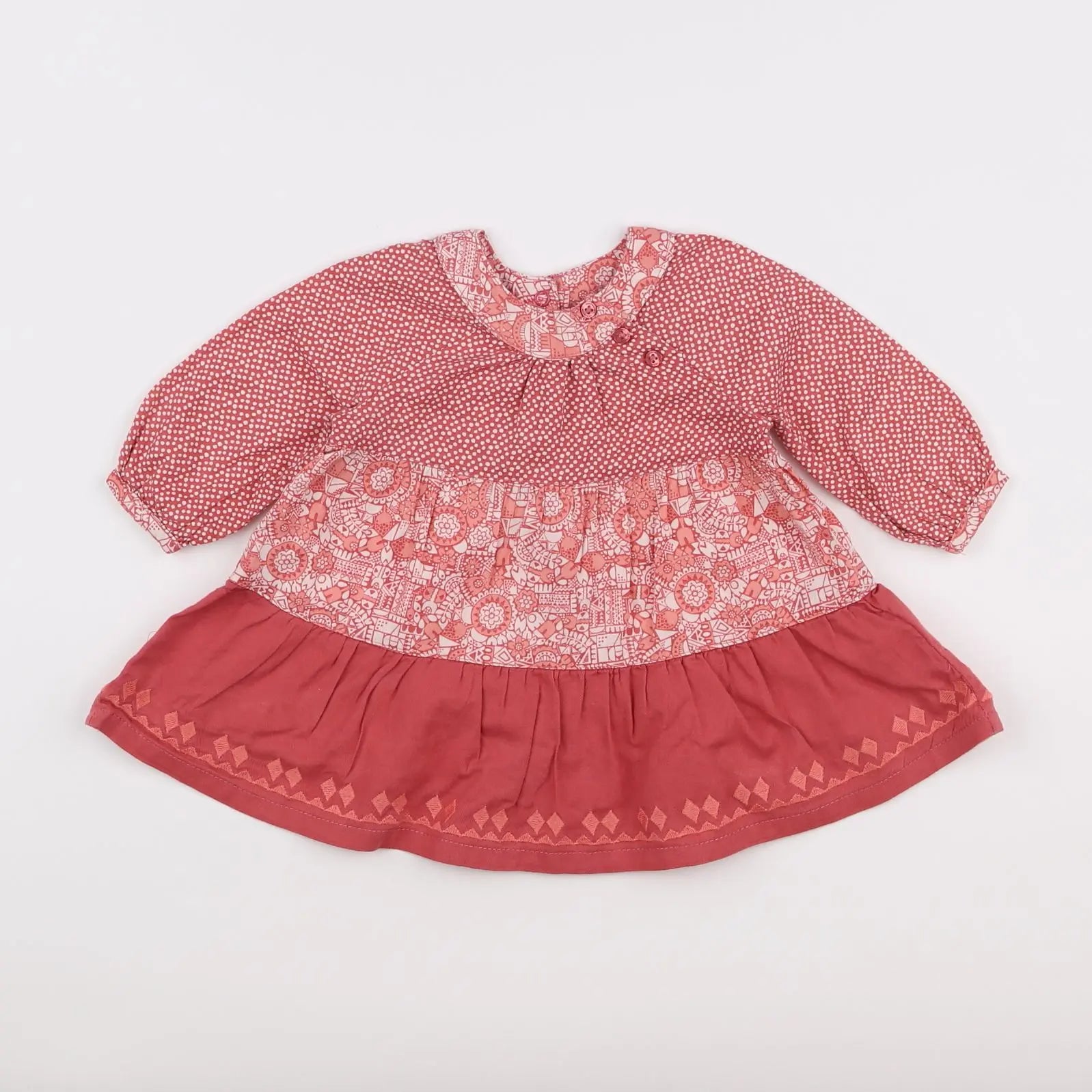 Vertbaudet - robe rose - 6 mois